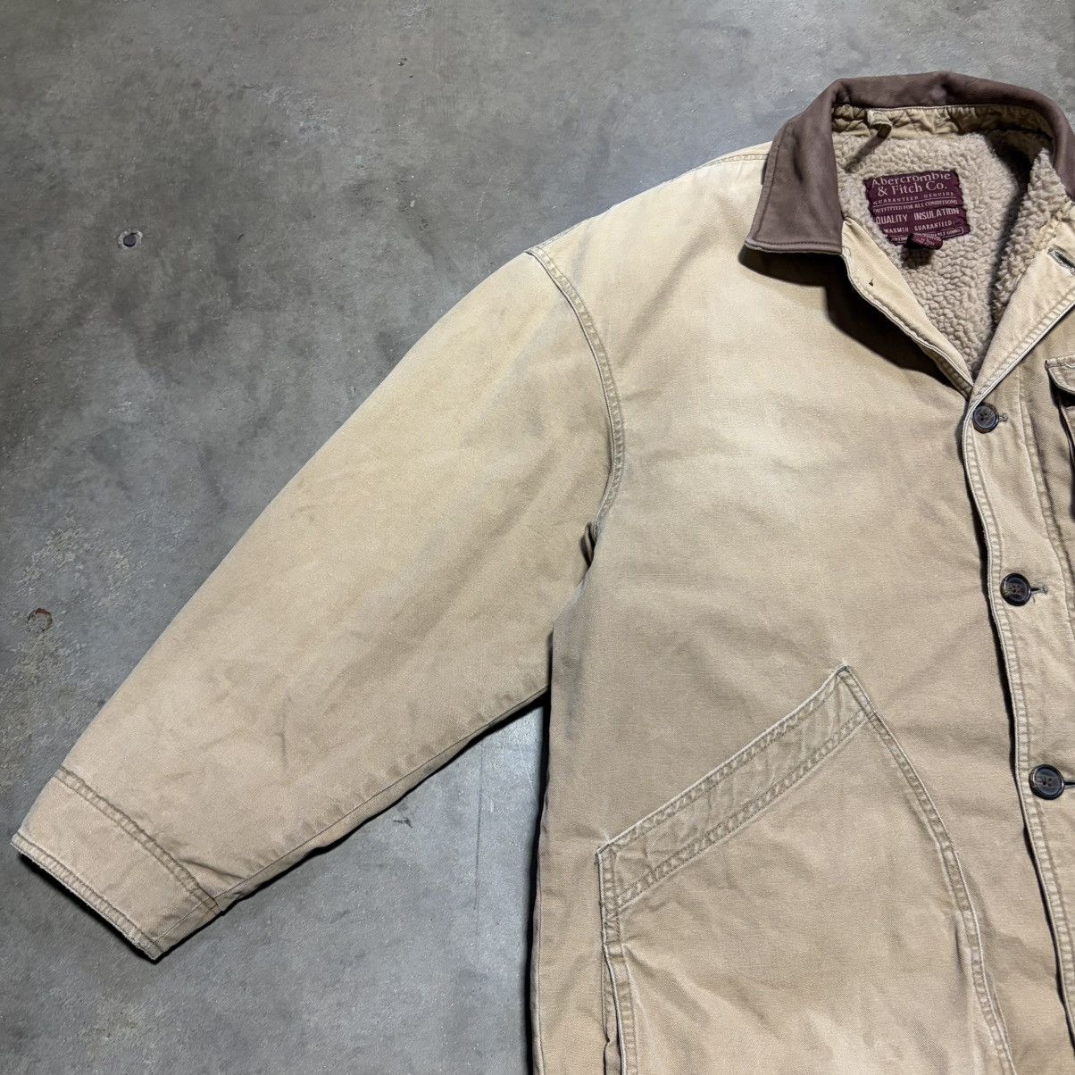 Abercrombie & Fitch Vintage Abercrombie Fitch Chore Coat Sherpa Lined Barn 90s Size US L / EU 52-54 / 3 - 4 Thumbnail