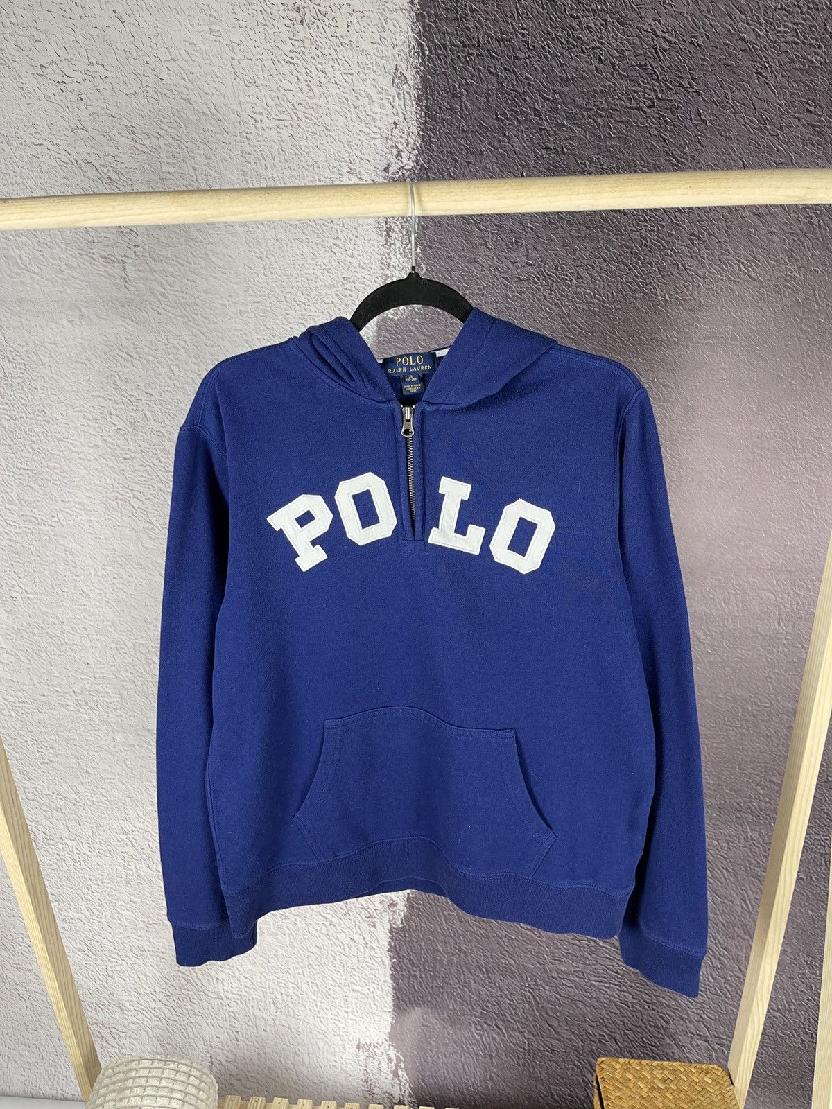 Polo Ralph Lauren Polo Ralph Lauren blue big logo 1/4 zip hoodie Size US S / EU 44-46 / 1 - 2 Thumbnail