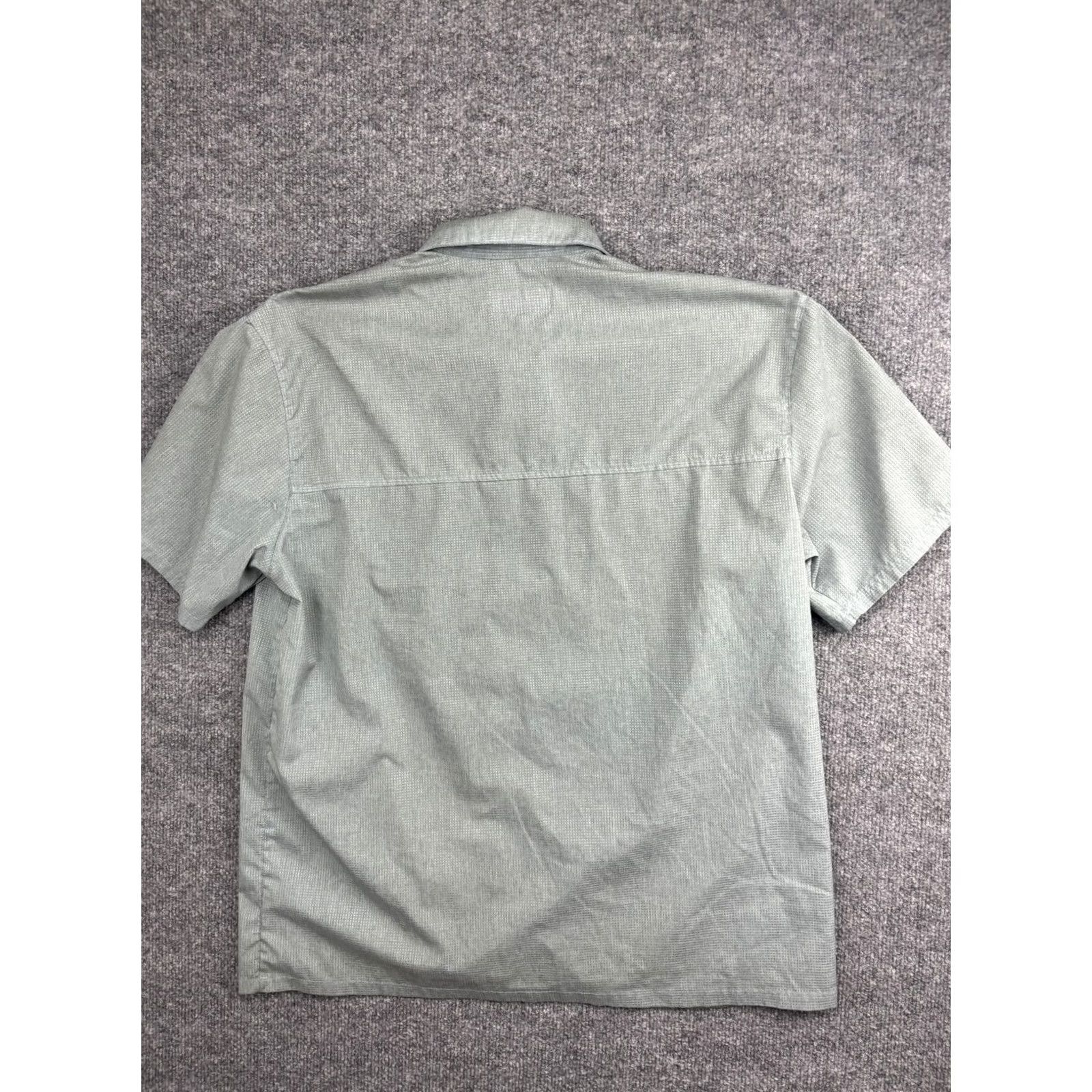 686 686 Canopy Woven Shirt Mens Large Gray Short Sleeve Button Front Zip Pocket Size US L / EU 52-54 / 3 - 7 Thumbnail