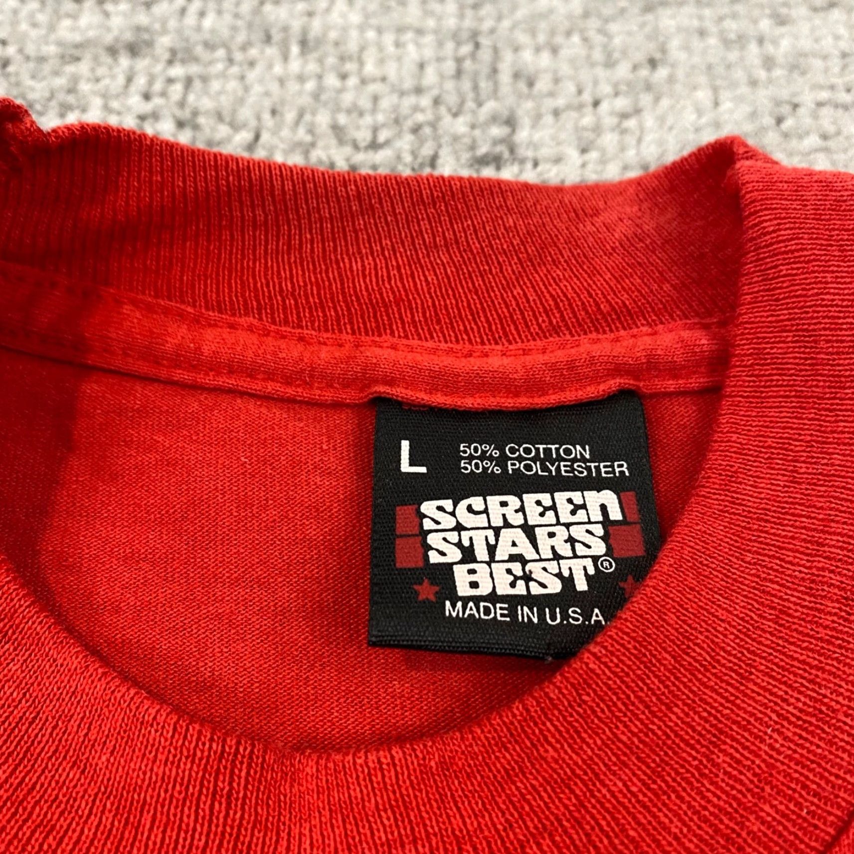 Vintage VINTAGE USMC Shirt Mens Large Red Marine Corps Marathon Drug Free USA 90s Single Size US L / EU 52-54 / 3 - 4 Thumbnail
