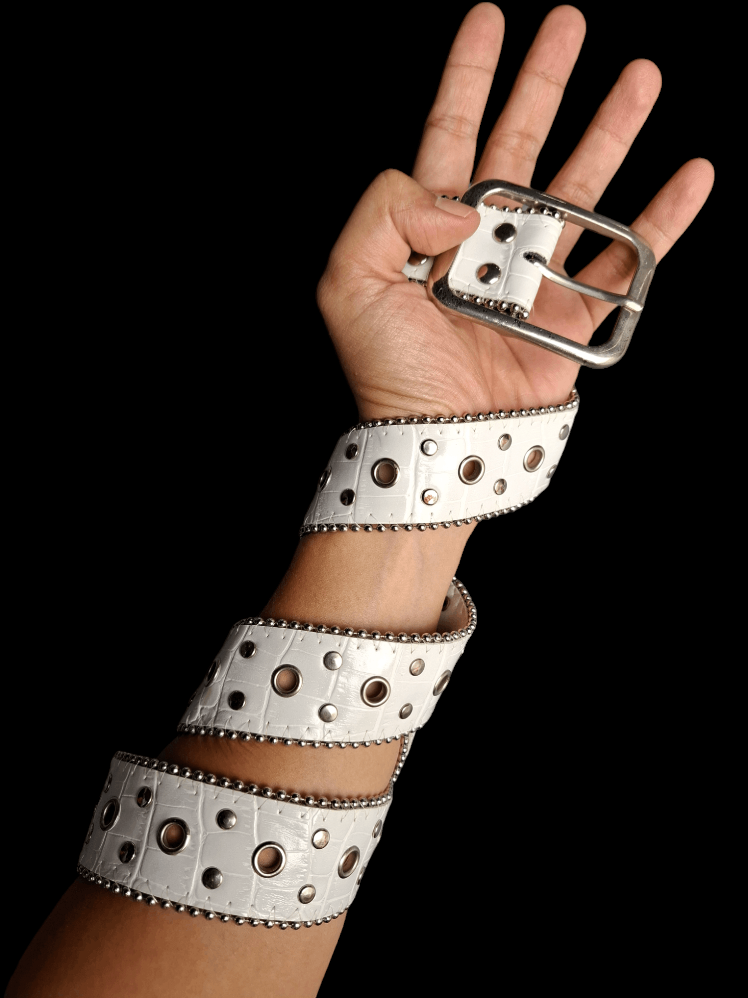 Hysteric Glamour × Japanese Brand × Vintage Vintage belts Y2k Rhinestones white pink leathers Size ONE SIZE - 5 Thumbnail
