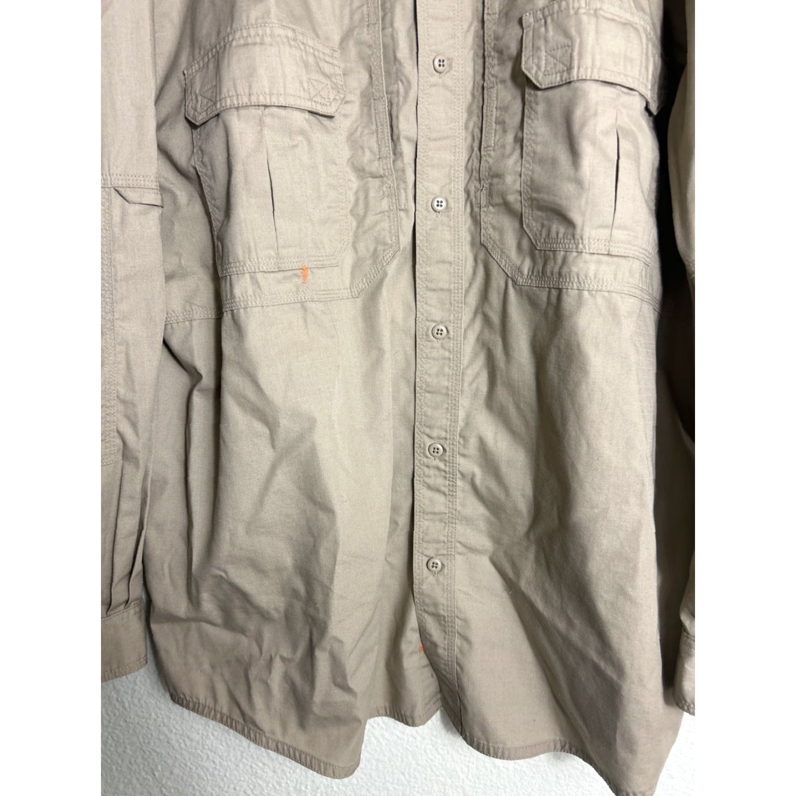 Vintage 5.11 Tactical Taclite Pro Shirt Mens XXL Beige Ripstop Vented Long Sleeve 72175 Size US XXL / EU 58 / 5 - 6 Thumbnail