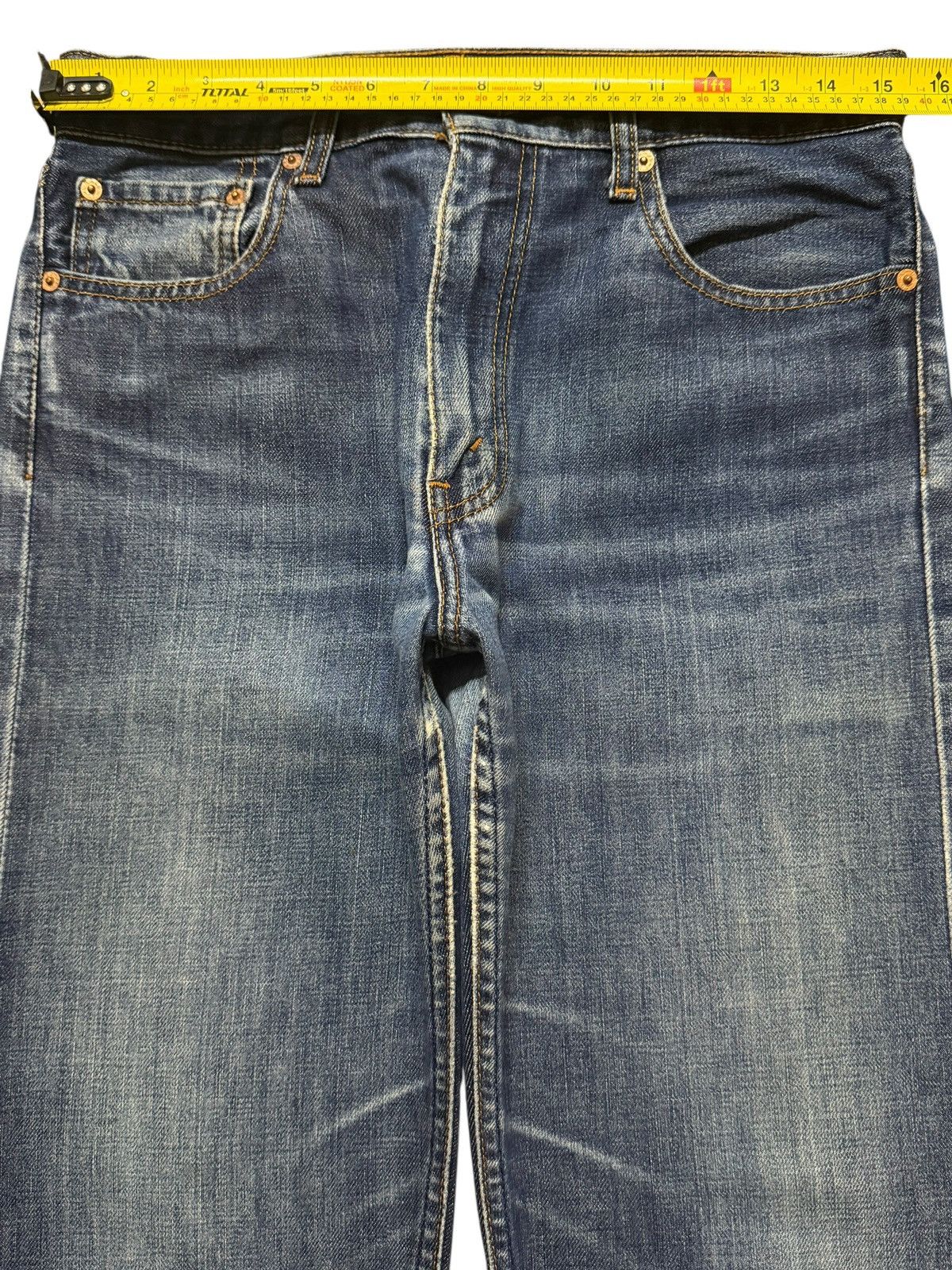 Levi's Vintage 90s Levis 505 Blue Faded Wash Distress Straight Leg Size US 30 / EU 46 - 9 Thumbnail