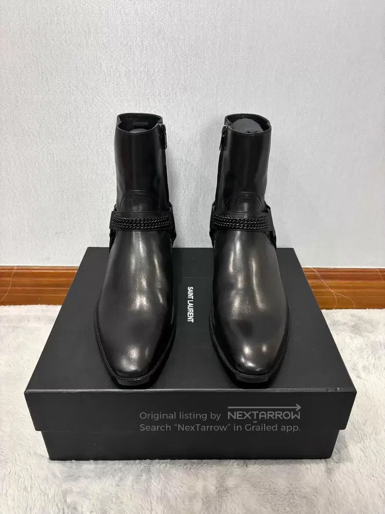 Saint Laurent Paris Saint Laurent Paris Black Chain Chelsea Boots i Size US 11 / EU 44 - 3 Thumbnail