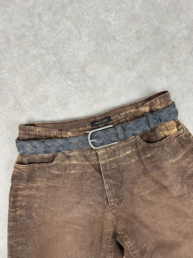 Prada Prada Navy Leather Woven Belt Size ONE SIZE - 1 Thumbnail