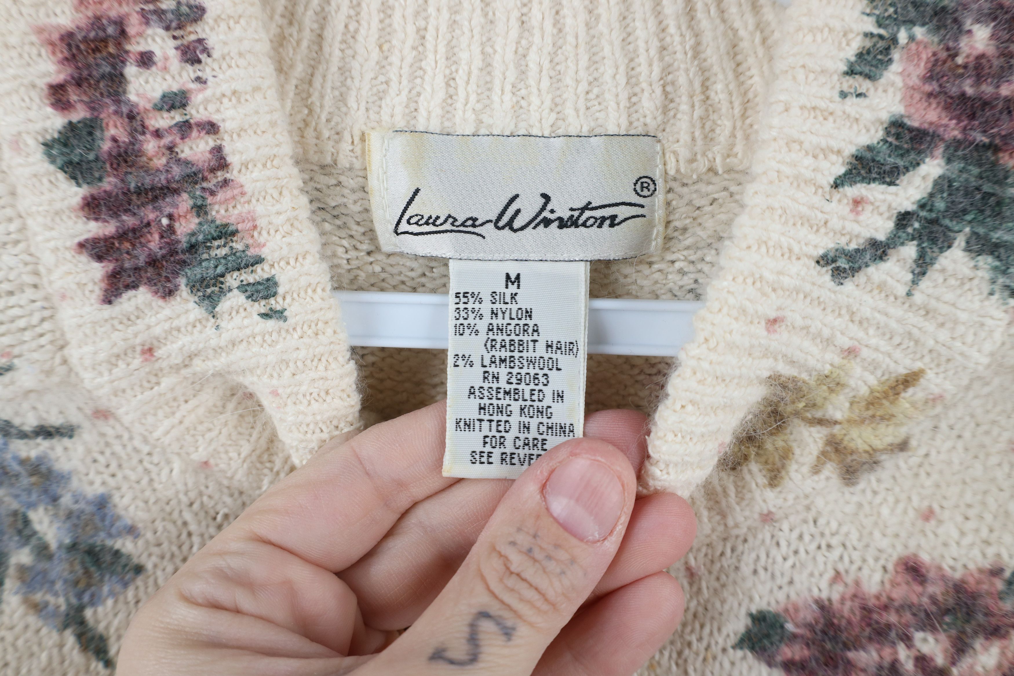 Vintage Vintage 90s Streetwear Knit Silk Angora Lambswool Sweater Size M / US 6-8 / IT 42-44 - 5 Thumbnail