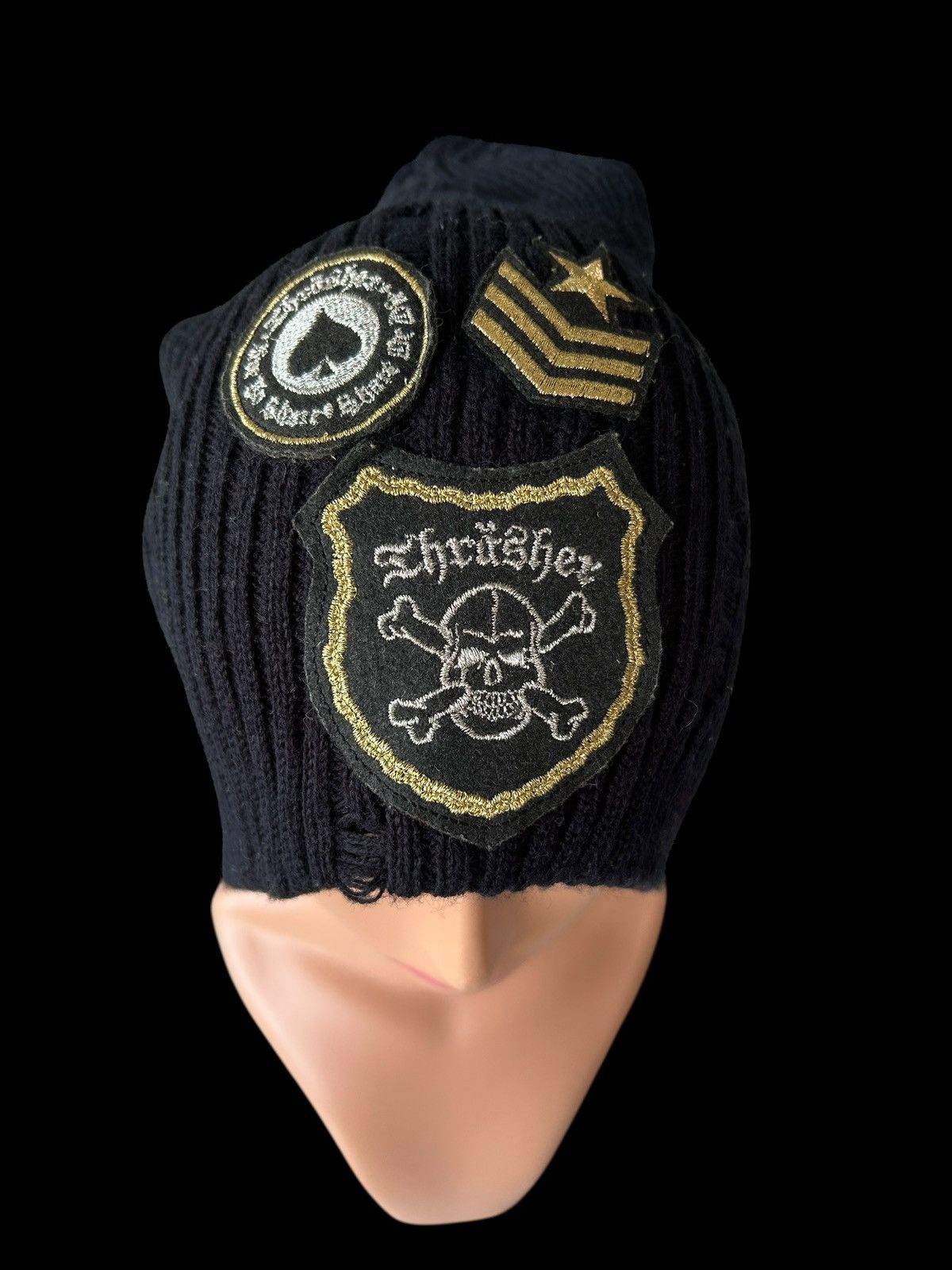 Japanese Brand × Kapital × Vintage Skull Distressed Thrasher Vintage Beanie Hats Size ONE SIZE - 5 Thumbnail