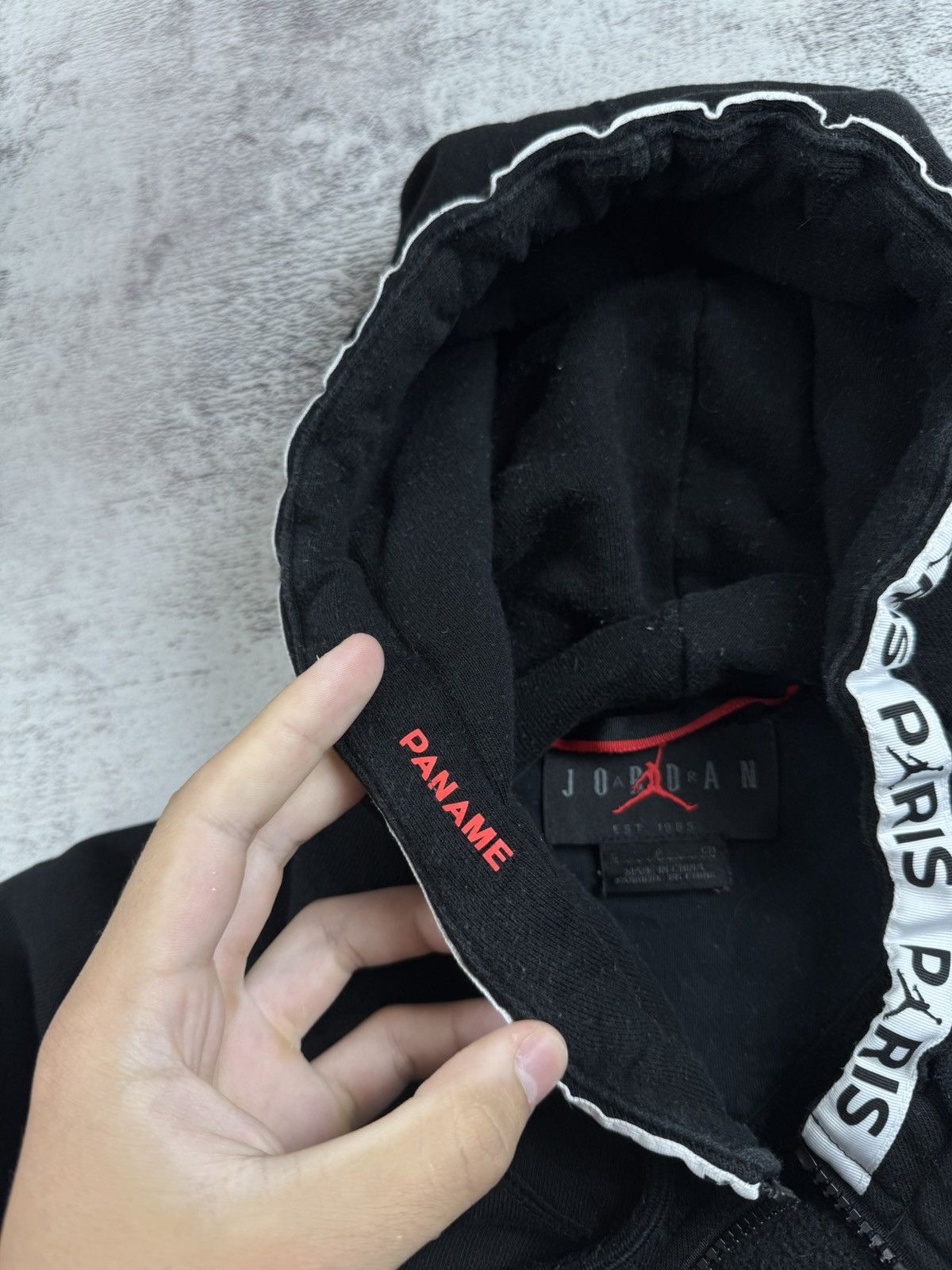 Jordan Brand Nike Jordan PSG Paris Saint Germain Soccer Black Full Zip S Hoodie Pullovover Size US S / EU 44-46 / 1 - 12 Thumbnail