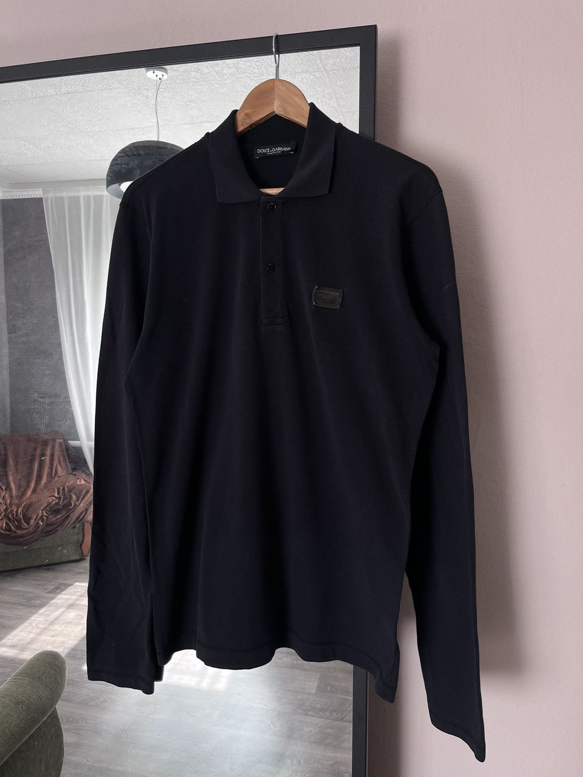 Dolce & Gabbana D&G Dolce & Gabbana metal logo luxury polo Longsleeve SZ 50 Size US M / EU 48-50 / 2 - 1 Thumbnail