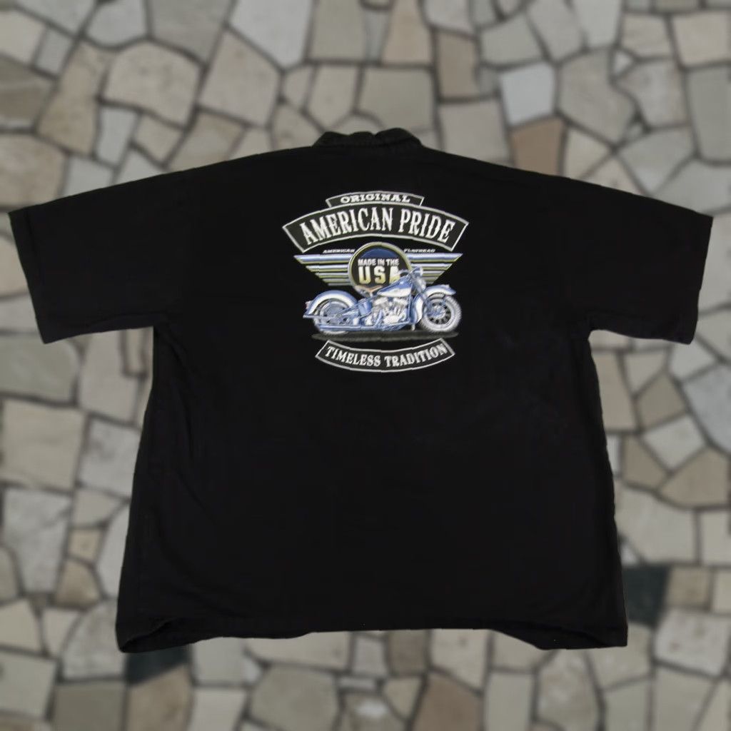 Vintage VINTAGE Biker Apparel Button-Up Shirt Mens 3XL Black Short Sleeve Collared Casual Motorcycle Outdoor Size US XXL / EU 58 / 5 - 1 Thumbnail