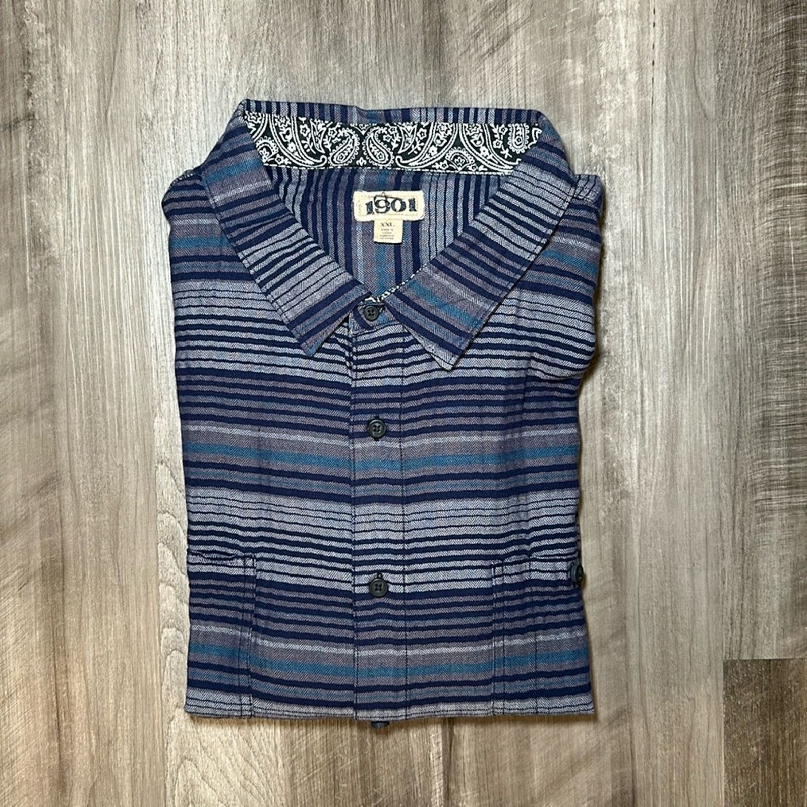 1901 1901 Long Sleeve Button Down - 2XL Size US XXL / EU 58 / 5 - 1 Thumbnail