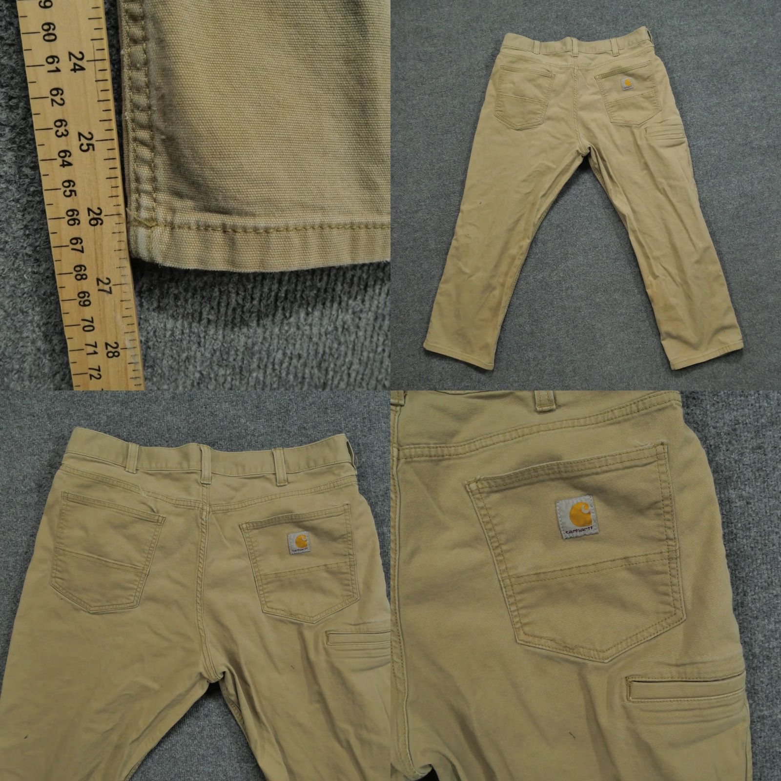 Carhartt Carhartt Pants Mens 38x28 Tan Khaki Canvas Workwear Relaxed Fit 5-Pocket Carpenter Straight 38 Regular Mens Pants Size US 38 / EU 54 - 9 Thumbnail