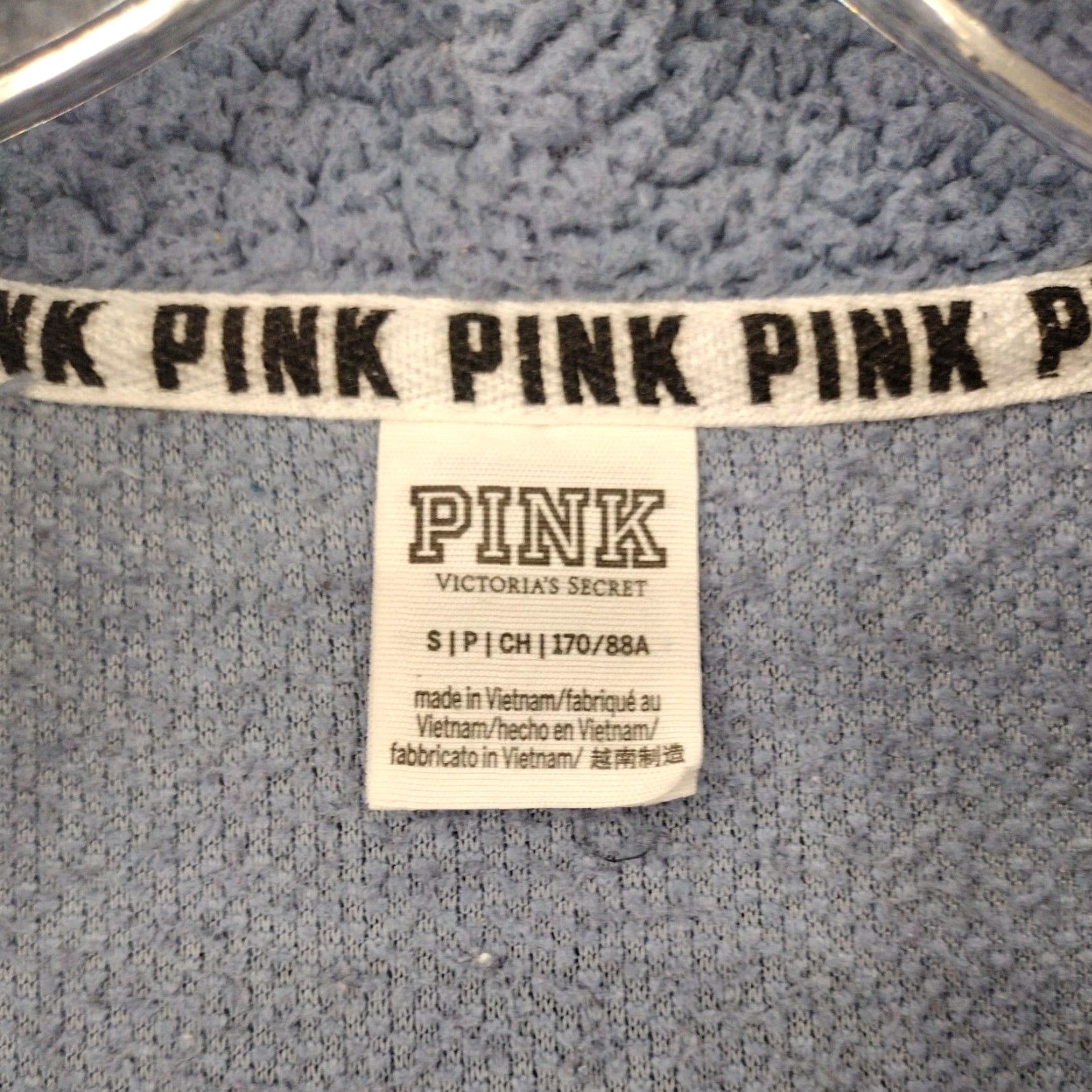 Victoria's Secret Victoria's Secret PINK Jacket Womens Small Blue Polar Fleece Half Zip Size S / US 4 / IT 40 - 4 Thumbnail