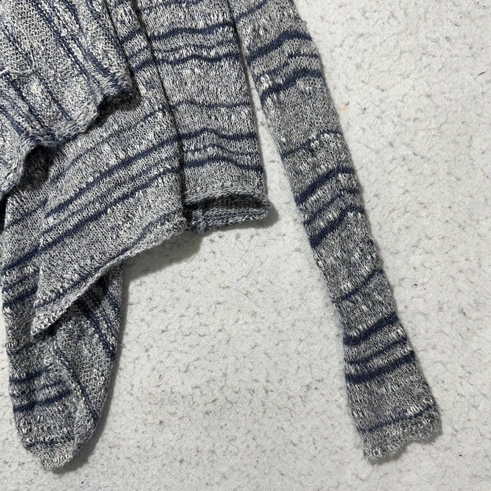 Hollister Hollister XS Waterfall Cardigan Gray Blue Striped Sweater Size XS / US 0-2 / IT 36-38 - 6 Thumbnail