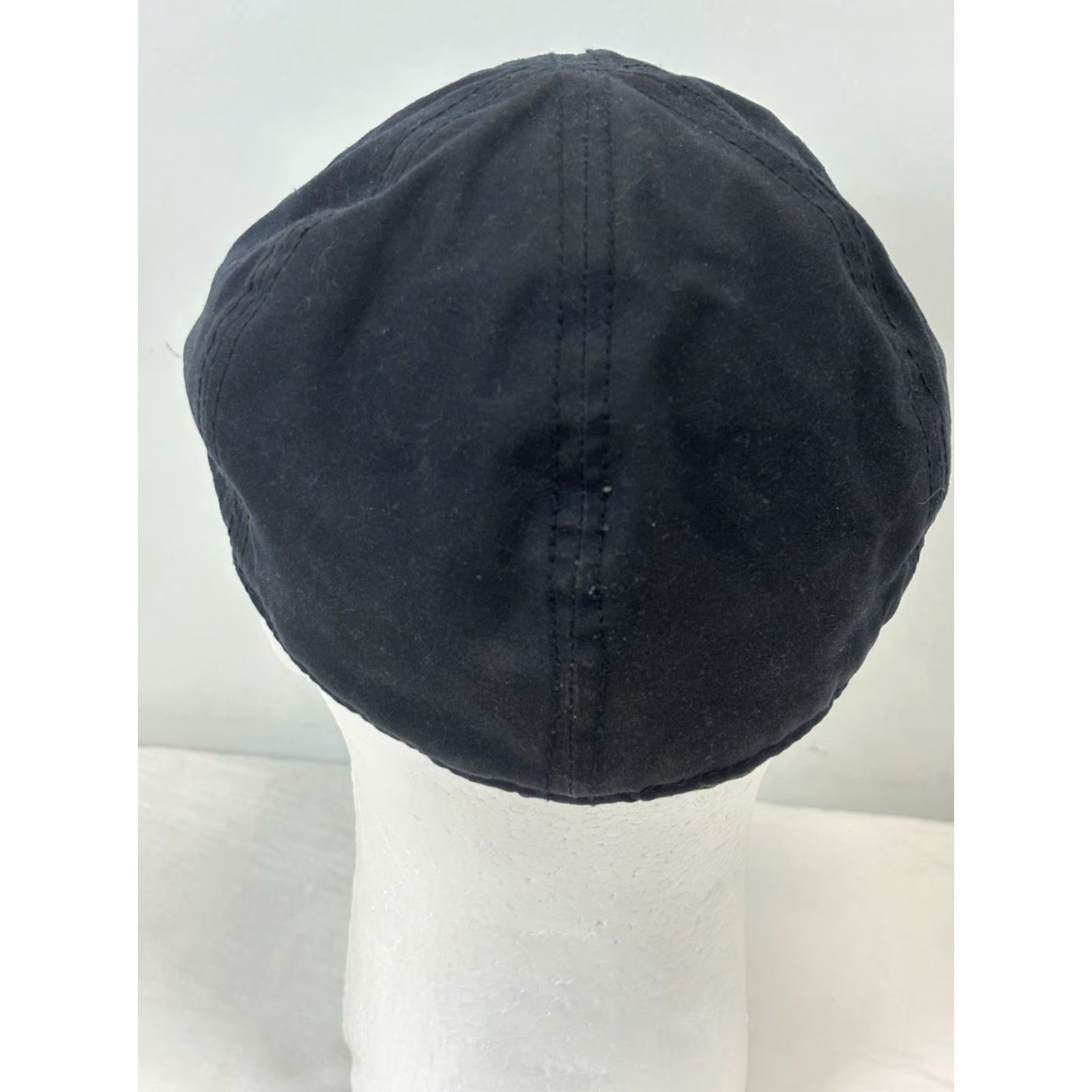 Vintage UNBRANDED Newsboy Flat Cap One Size OSFM Black Navy Plaid Lining Classic Mens Size ONE SIZE - 4 Thumbnail