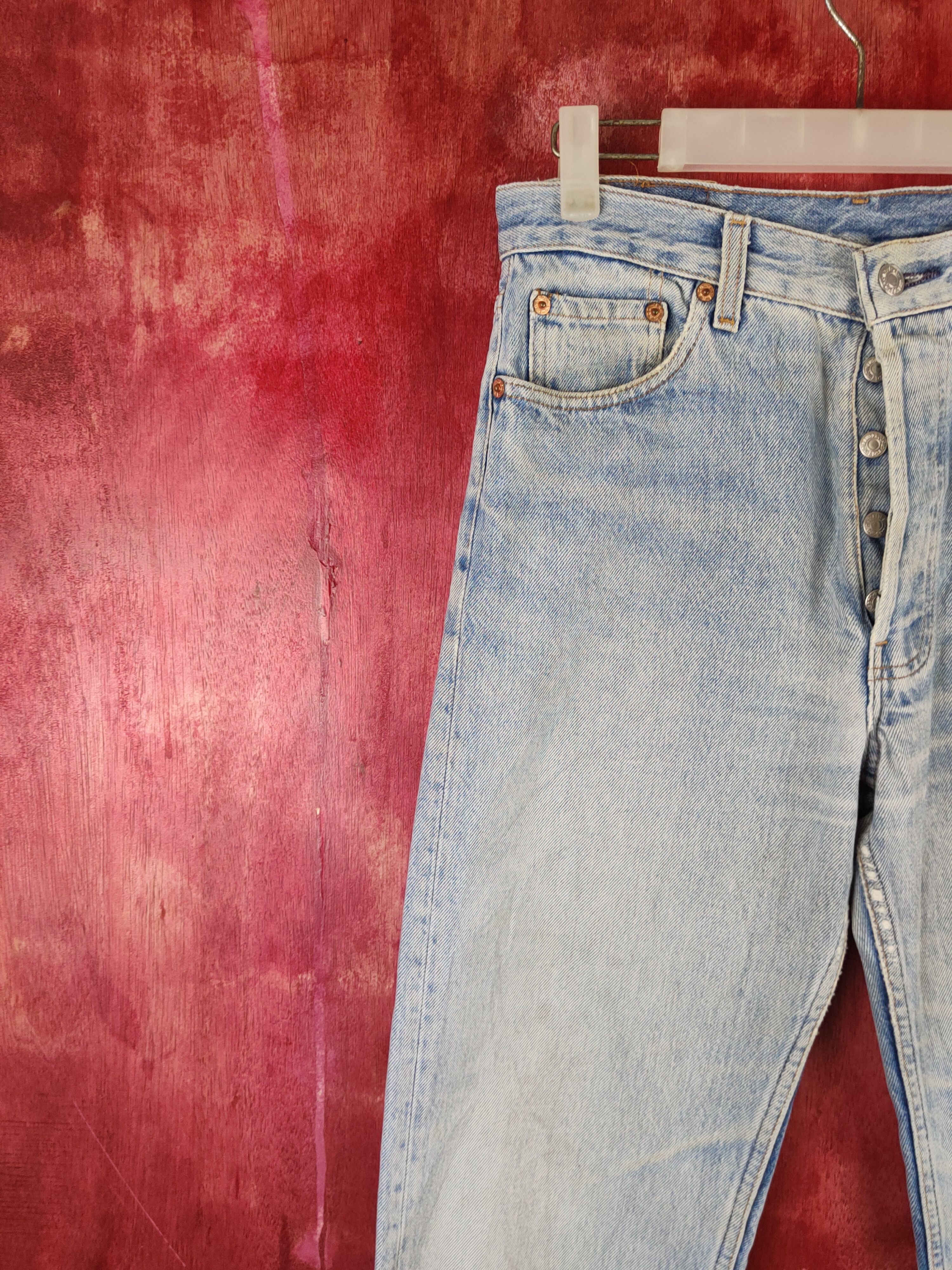 Levi's Levi's Blue Faded Distressed Ripped Jeans #S1653 Size US 30 / EU 46 - 3 Thumbnail
