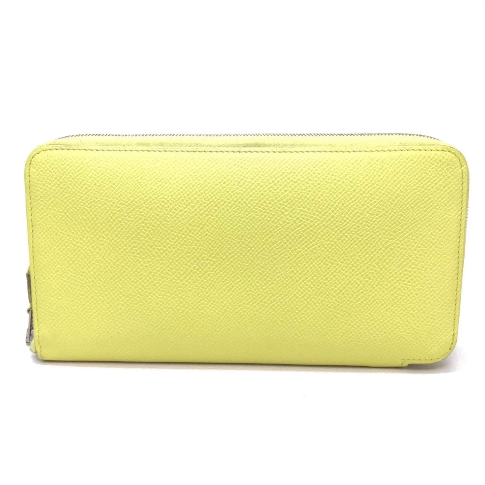 Hermes Hermes Silk-In Zip Around Zip Wallet Long Wallet Souffle yellow Size ONE SIZE - 1 Thumbnail