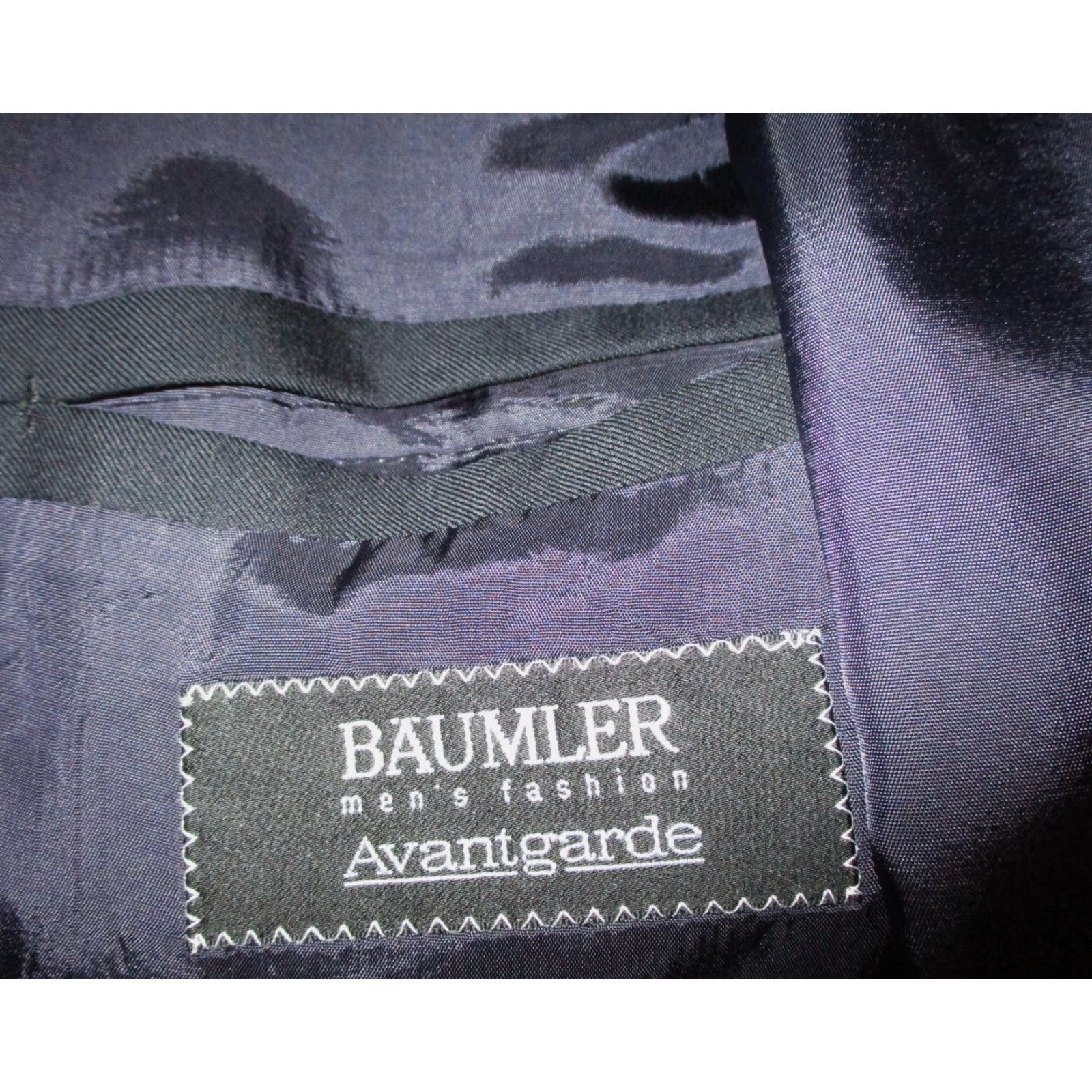 Vintage BAUMLER Avantgarde Blue Wool Blazer Jacket Size 44R Men’s Size 44R - 7 Thumbnail