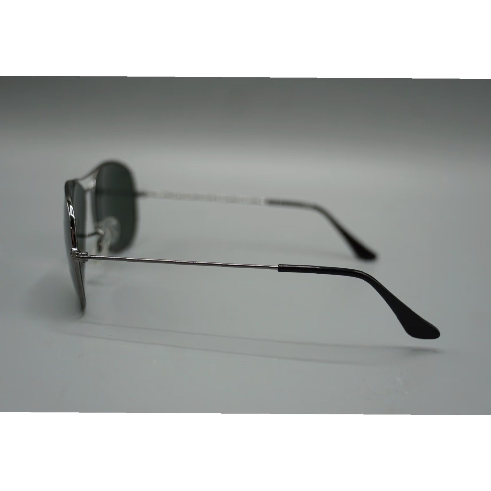 Vintage Ray-Ban Cockpit RB3362 Sunglasses Men Aviator Gunmetal Silver G-15 Green Lens 59 Size ONE SIZE - 3 Thumbnail