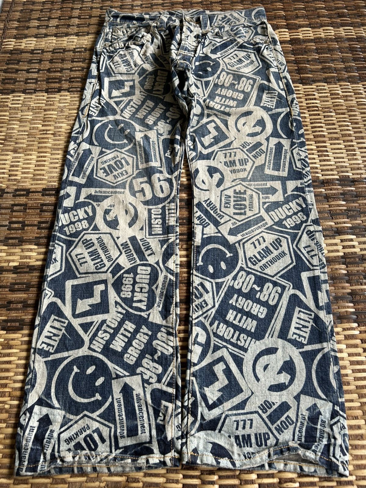 Japanese Brand × Kapital × Vintage Japanese Brand Co&Lu Hippies Style Smile Denim jeans Size US 30 / EU 46 - 2 Thumbnail