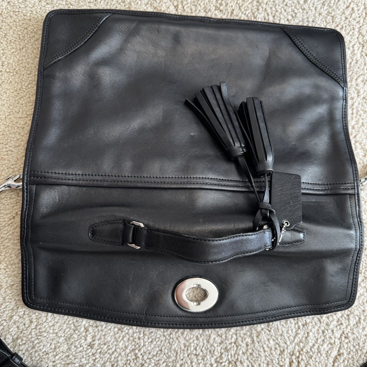Coach × Vintage COACH ARCHIVE Leather Briefcase Vintage Bag Unisex Black Size ONE SIZE - 4 Thumbnail