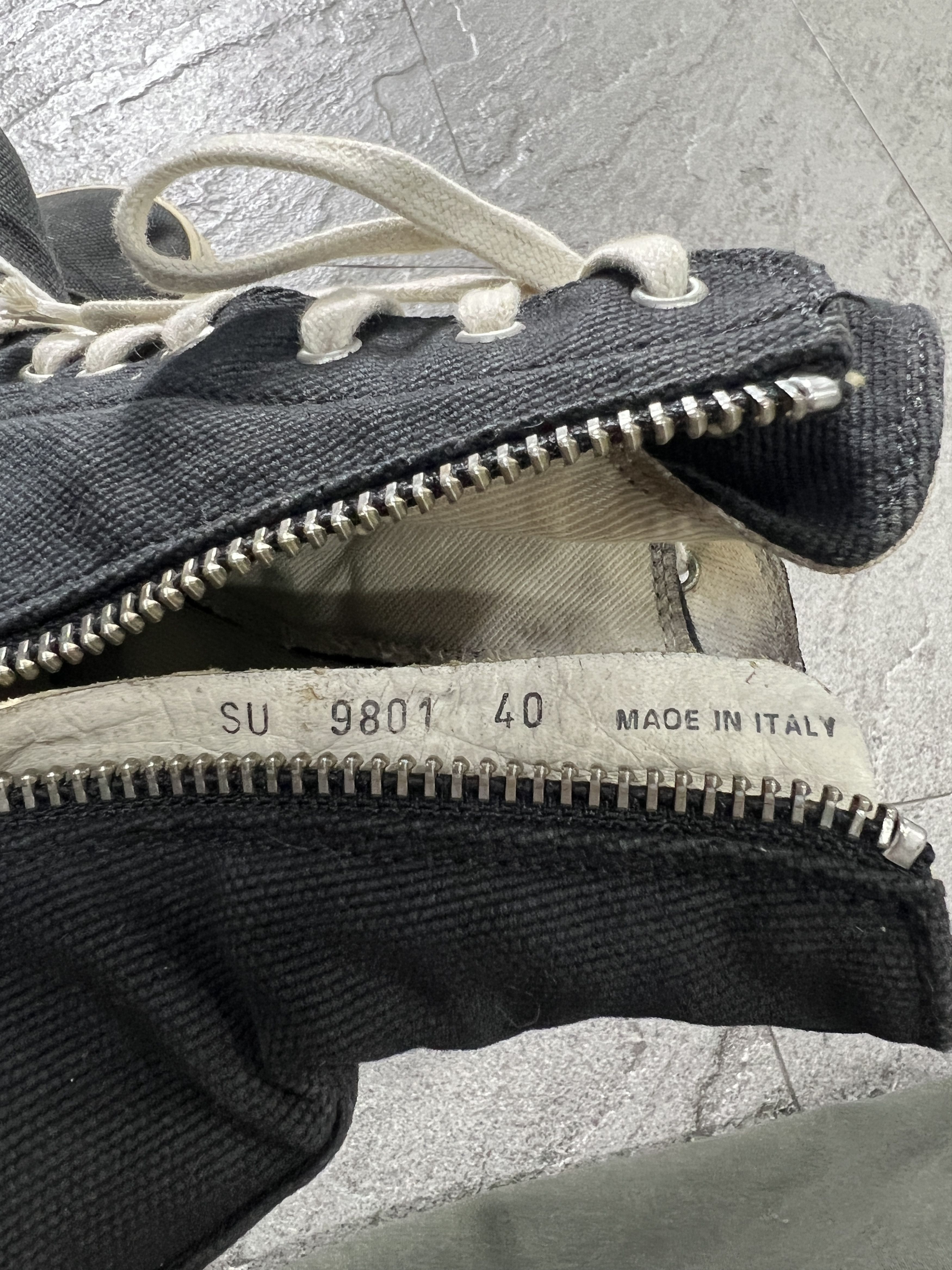 Rick Owens Drkshdw Rick Owens DRKSHDW Canvas Ramones High EU40 Size US 7 / EU 40 - 6 Thumbnail