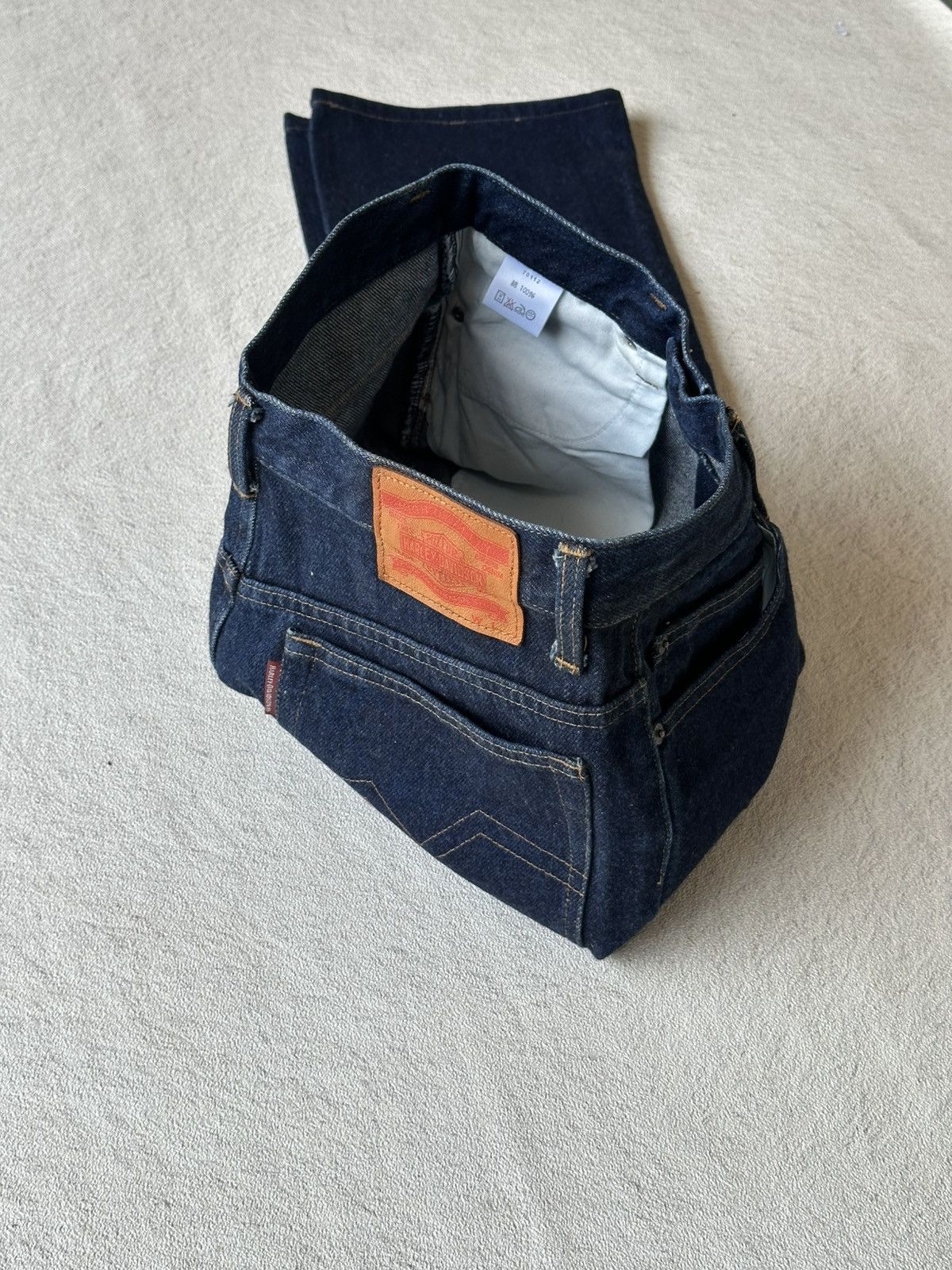 Harley Davidson VINTAGE X HARLEY DAVIDSON FLARE HEAVY HAIRY DENIM Size US 29 - 12 Thumbnail
