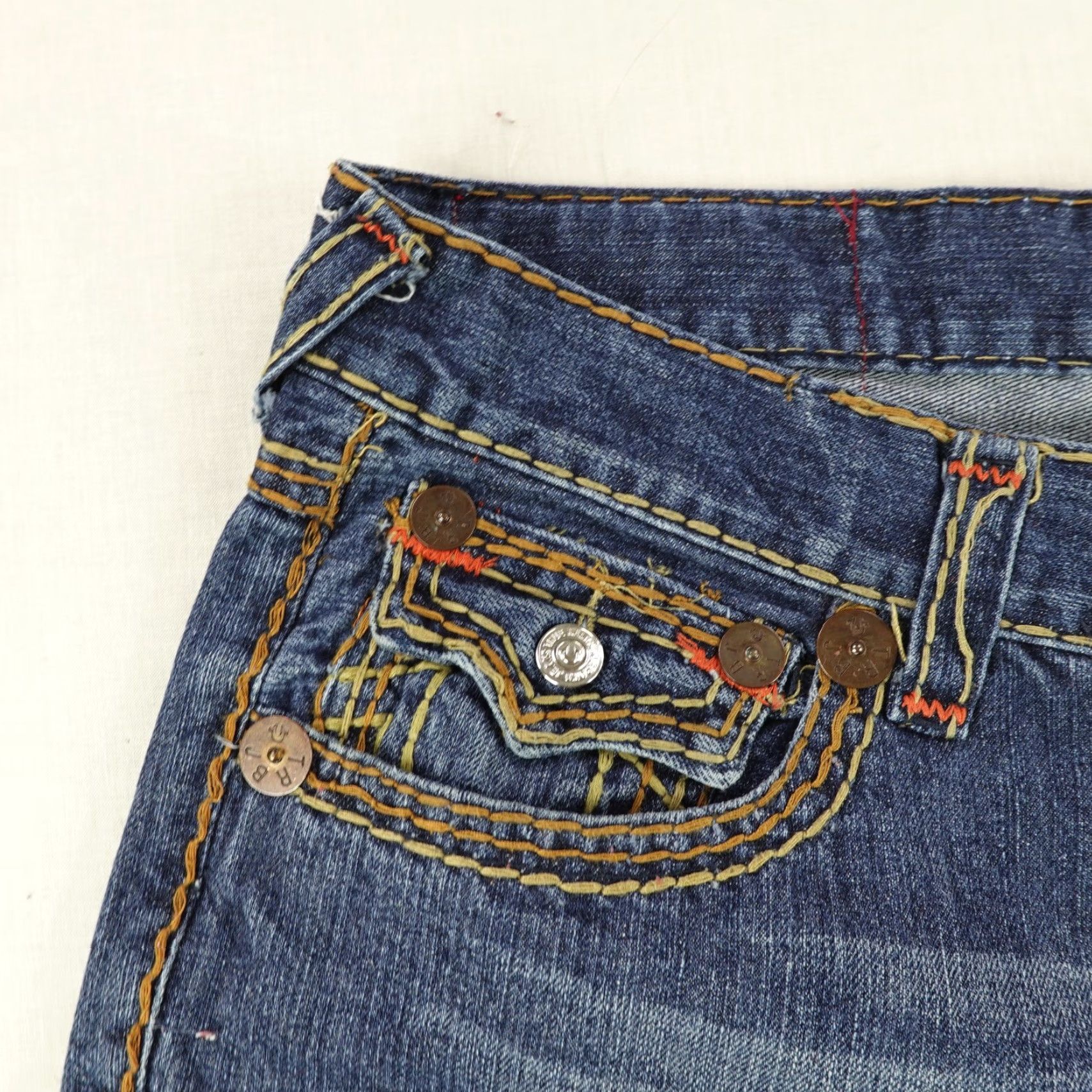 True Religion VINTAGE True Religion Jeans Men 38 Waist 30 Inseam Dark Blue Denim Bootcut Regular Fit Y2K Size US 38 / EU 54 - 4 Thumbnail