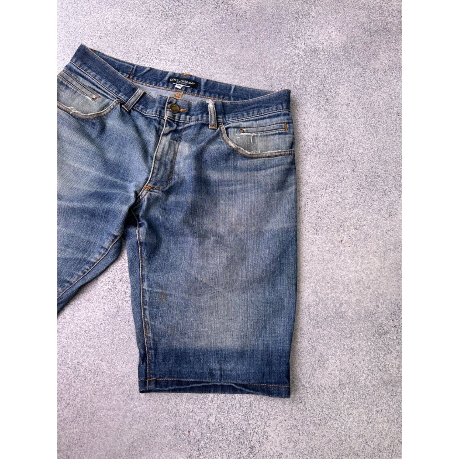 Dolce & Gabbana VTG Dolce&Gabbana Dirty Denim Shorts Size US 30 / EU 46 - 10 Thumbnail