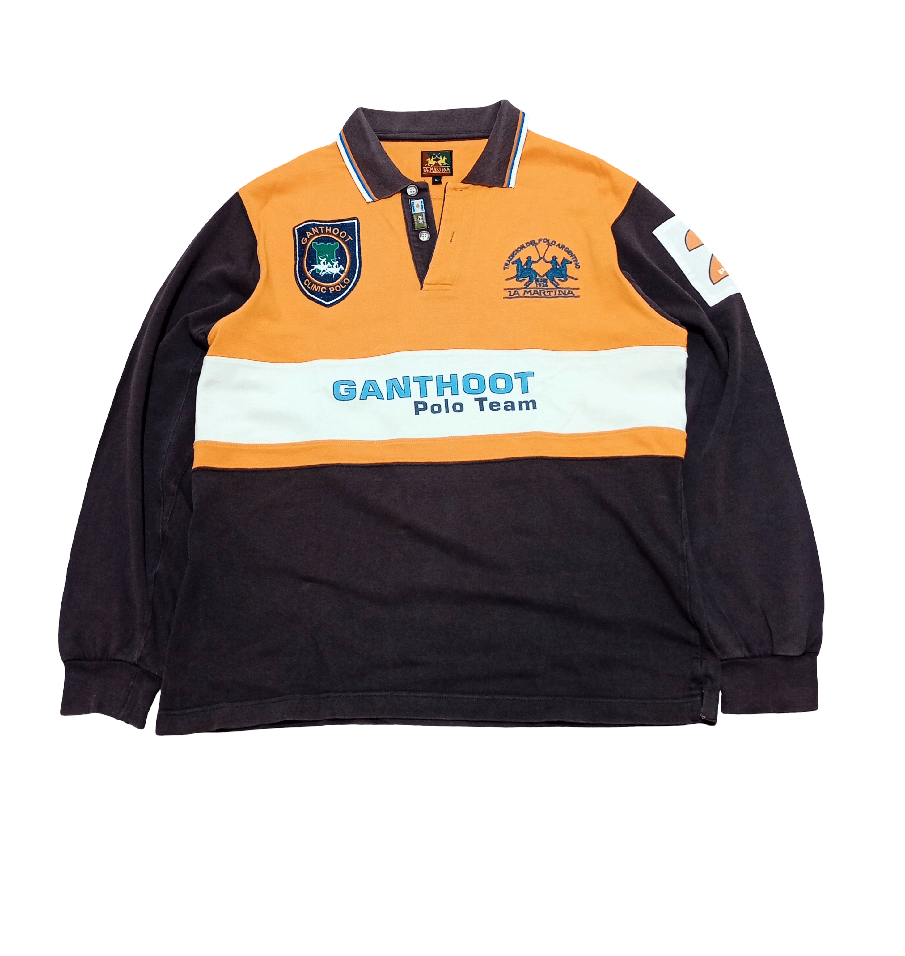 La Martina Vintage La Martina Abu Dhabi Rugby Polo Tshirt Size US L / EU 52-54 / 3 - 2 Thumbnail