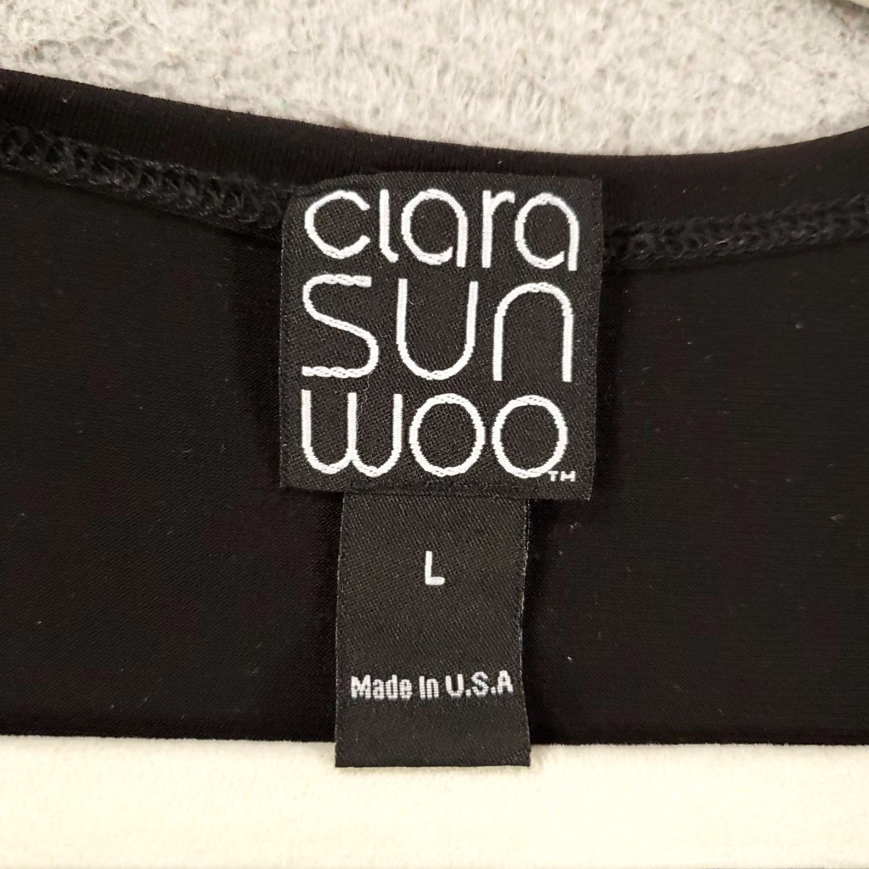 Vintage Clara Sun Woo Blouse Womens Large Black V-Neck Faux Wrap Draped Ruched Top Size L / US 10 / IT 46 - 5 Thumbnail