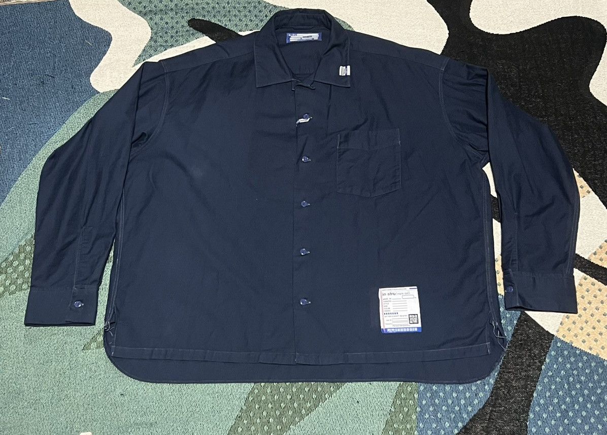 Maison MIHARA YASUHIRO Maison Mihara Yasuhiro Long-sleeve Shirt Navy Size 46 Size US XL / EU 56 / 4 - 1 Thumbnail