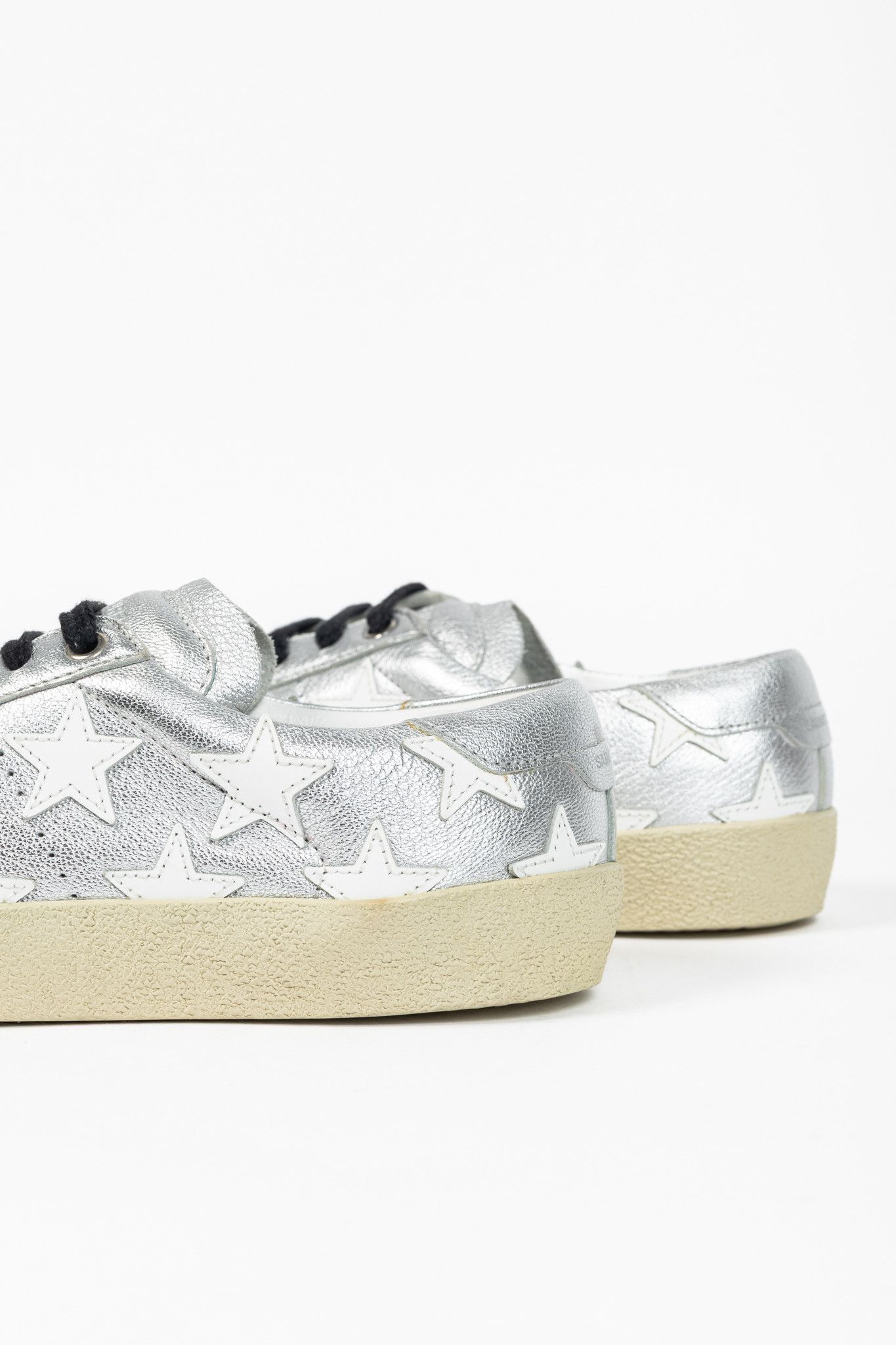 Saint Laurent Paris Saint Laurent Court Classic Star Metallic Low-Top Sneakers Size US 6.5 / EU 39-40 - 9 Thumbnail