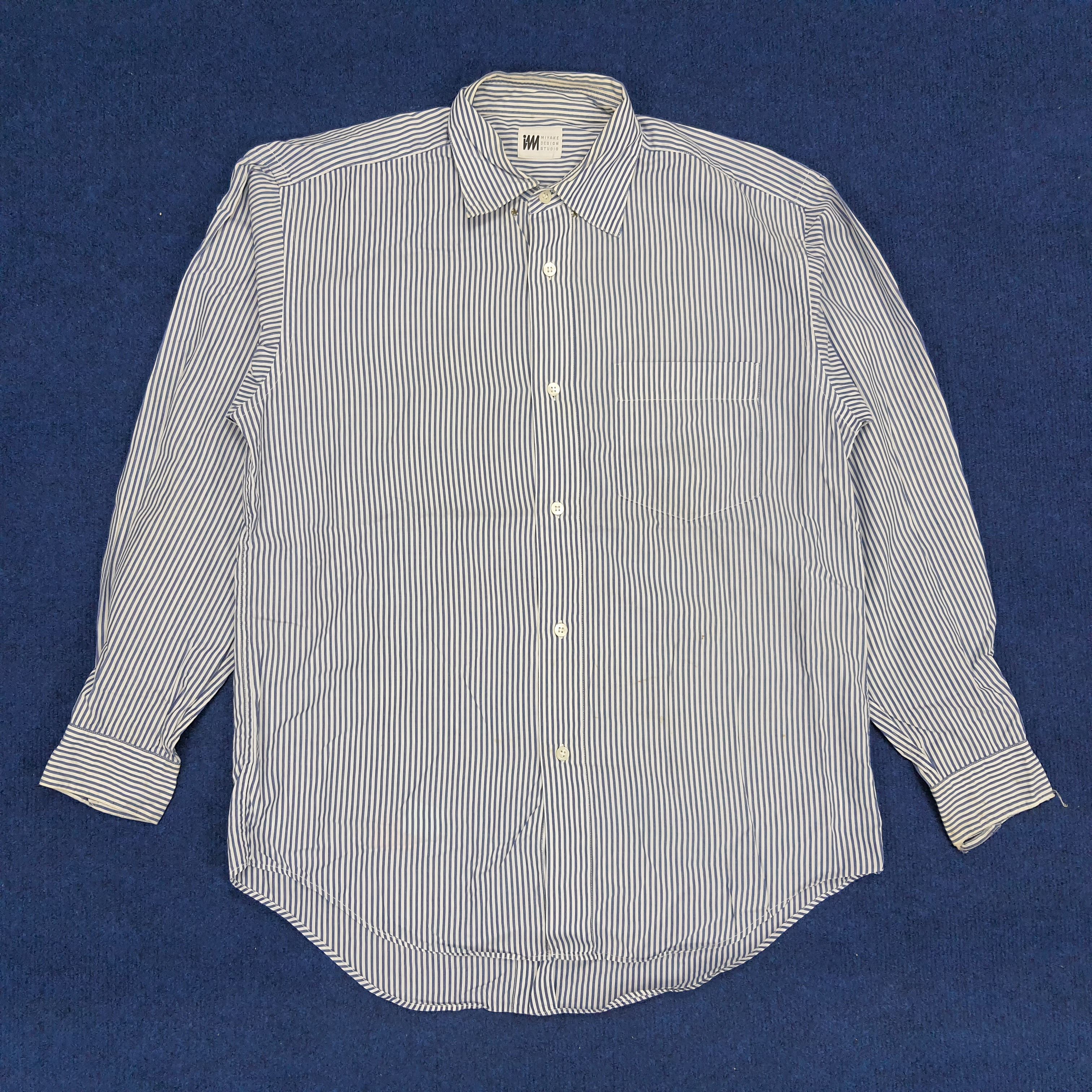 Issey Miyake × Japanese Brand × Vintage Vintage Issey Miyake Design Studio Stripes Shirt Size US M / EU 48-50 / 2 - 1 Thumbnail