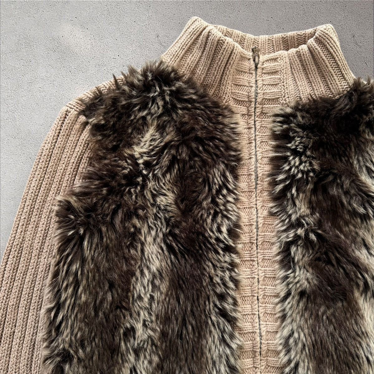 If Six Was Nine × Japanese Brand JAPANESE STYLE VINTAGE FAUX FUR KNIT SWEATER Size M / US 6-8 / IT 42-44 - 4 Thumbnail