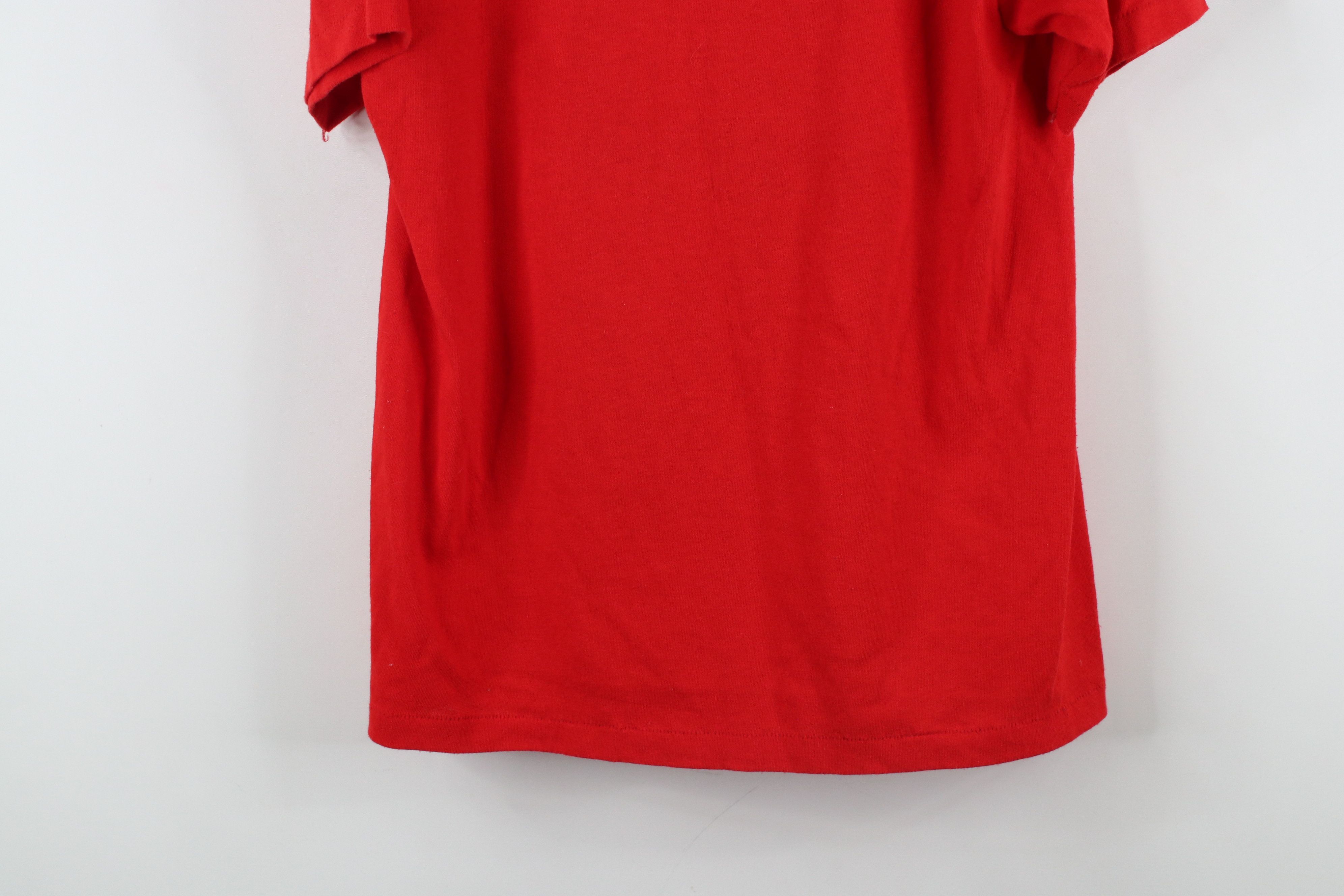 Vintage Vintage 70s In The Hell Is Atlanta Michigan T-Shirt Red USA Size US L / EU 52-54 / 3 - 12 Thumbnail