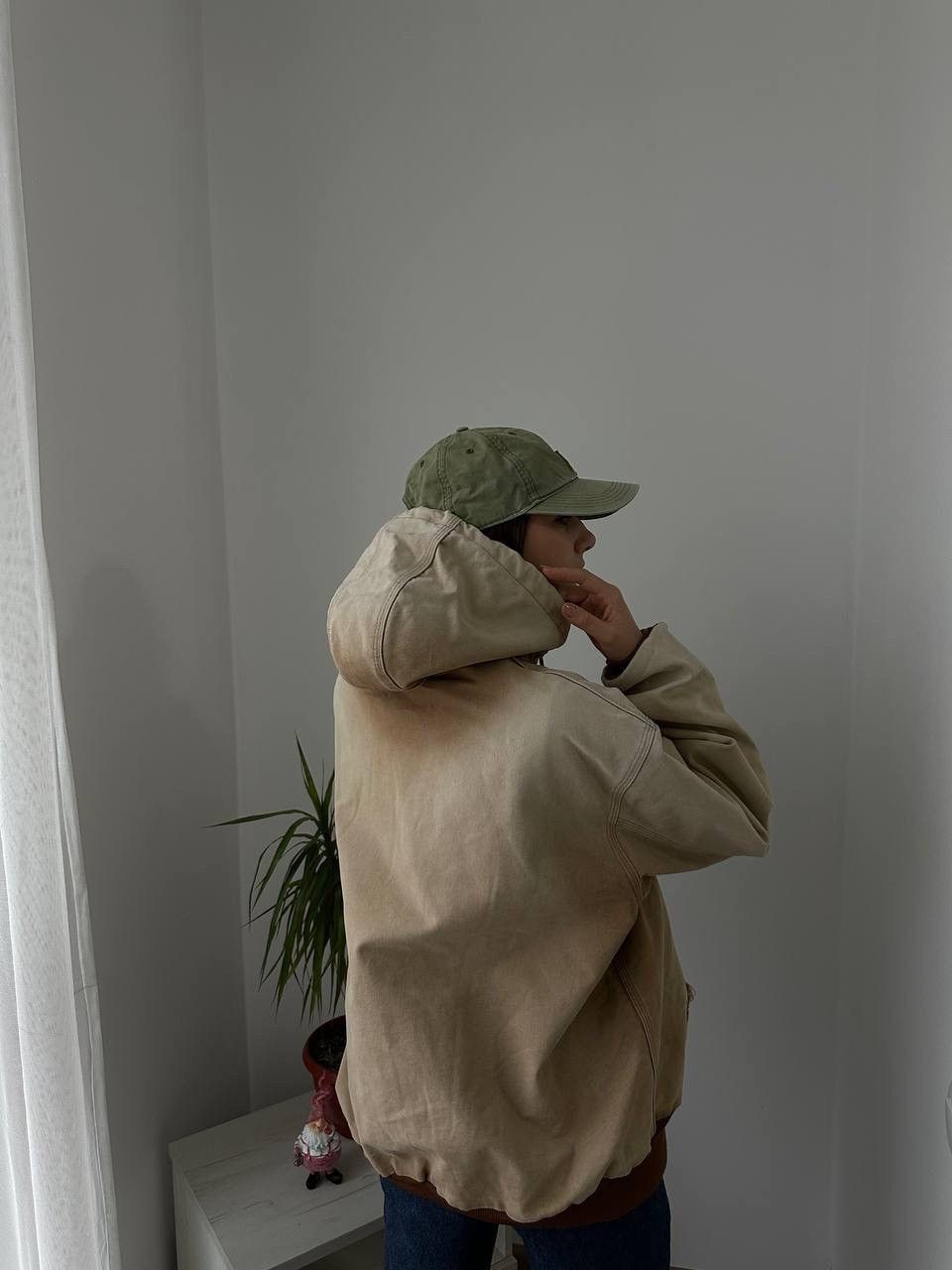 Carhartt × Carhartt Wip × Vintage Vintage Carhartt Active Detroit Denim Beige Faded Jacket Size L / US 10 / IT 46 - 20 Thumbnail