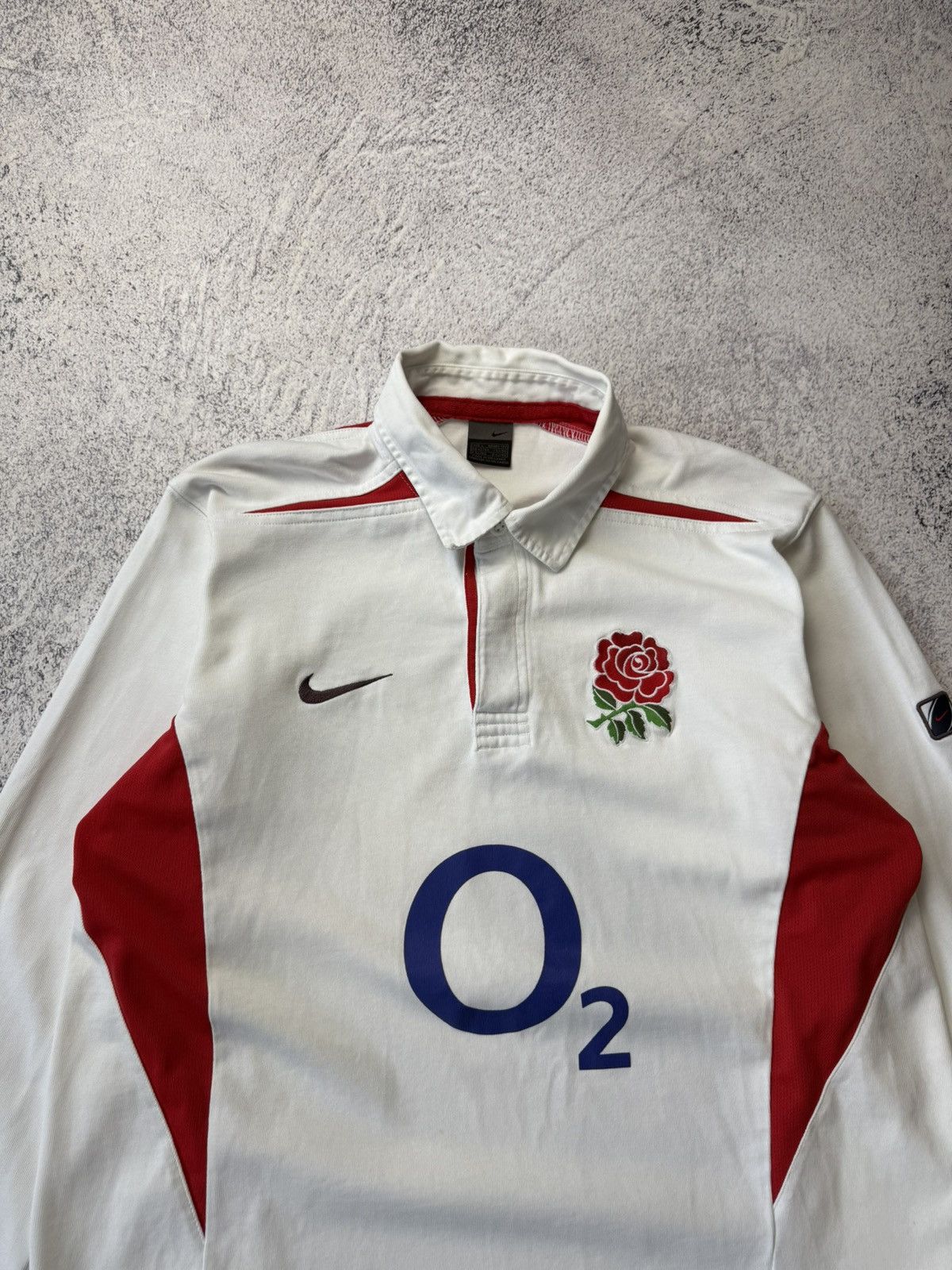 Nike England Rugby Union Home Shirt 2003 Jersey Nike Long Sleeve Size US L / EU 52-54 / 3 - 6 Thumbnail