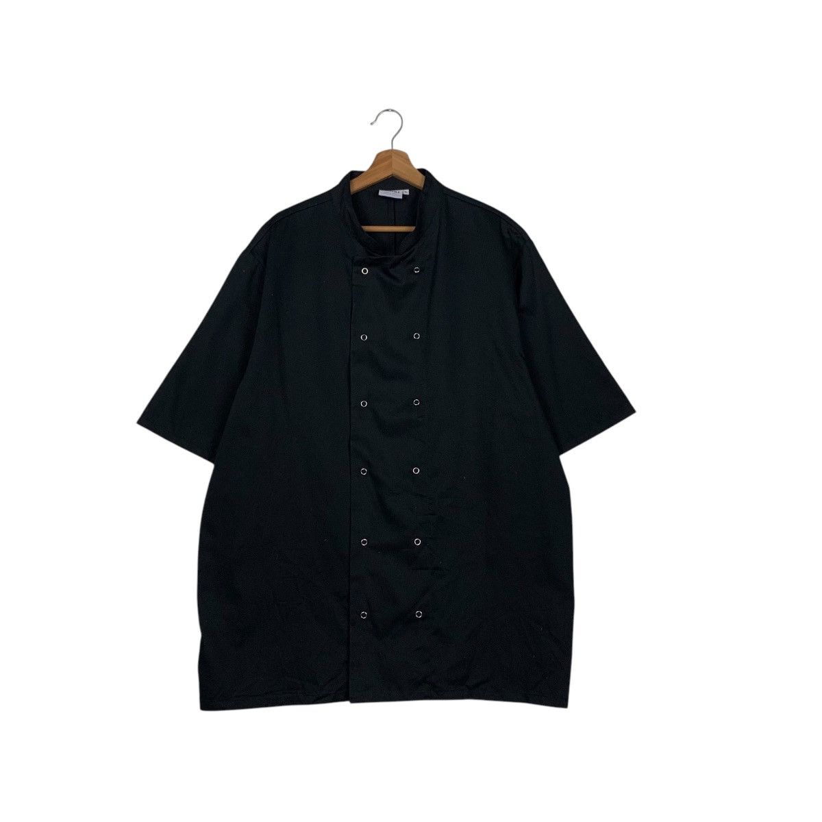 Japanese Brand HUBERT Double Side Snap Button Black Shirt #2040-C88 Size US XL / EU 56 / 4 - 1 Thumbnail