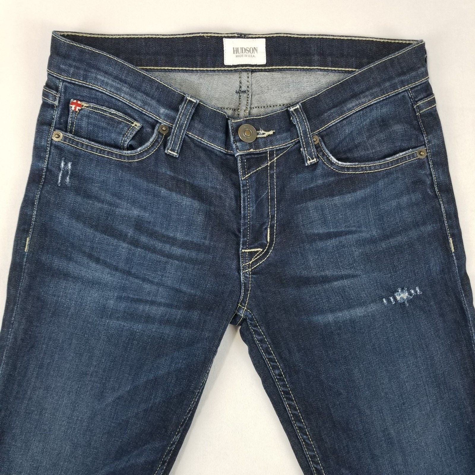 Hudson Hudson Crop Muse Skinny Jeans Size 26 w/ 5" Cuff Low Rise Size 26" / US 2 / IT 38 - 4 Thumbnail