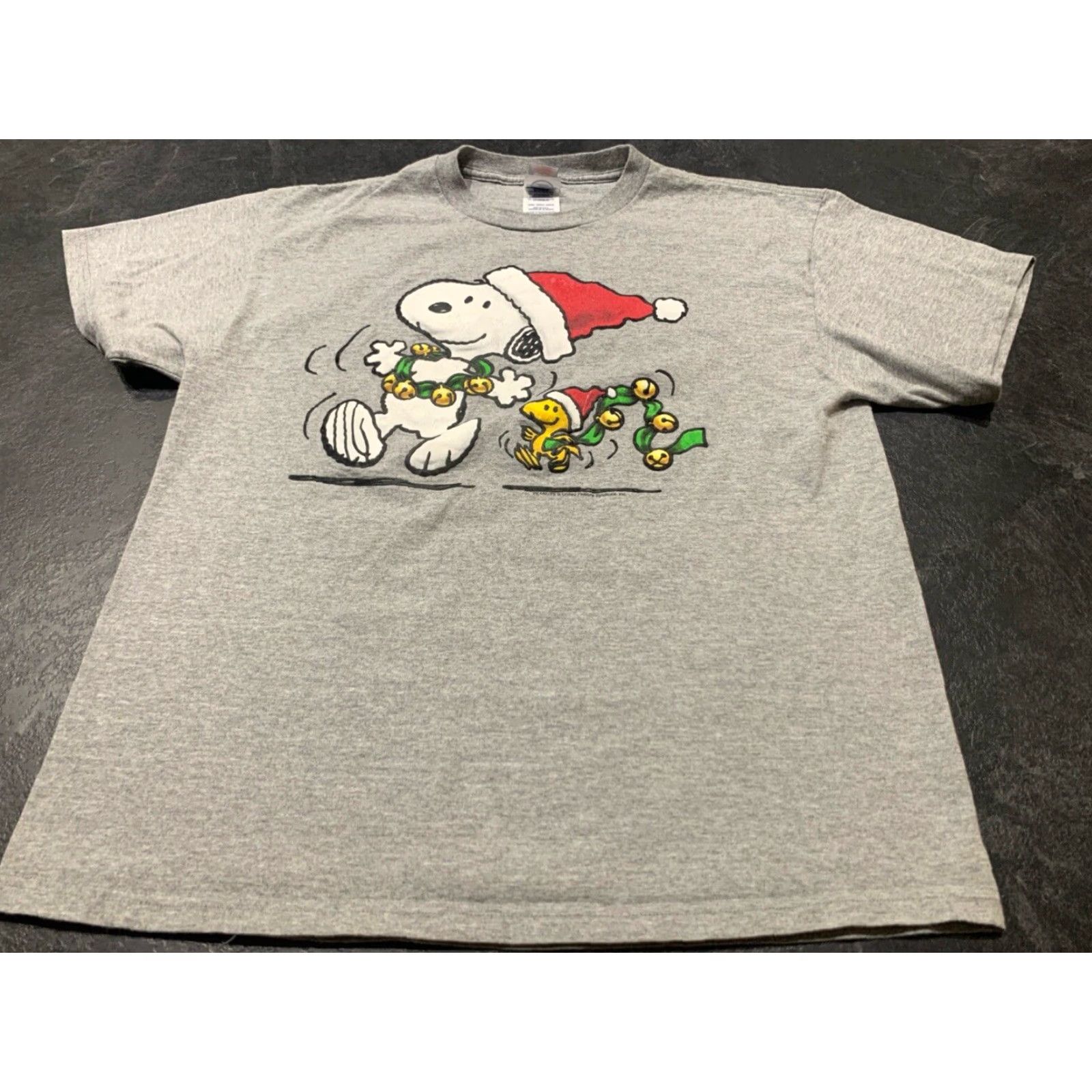 Peanuts Peanuts Snoopy Rockin Holiday Christmas T-Shirt Gray Men Large Size US L / EU 52-54 / 3 - 2 Thumbnail