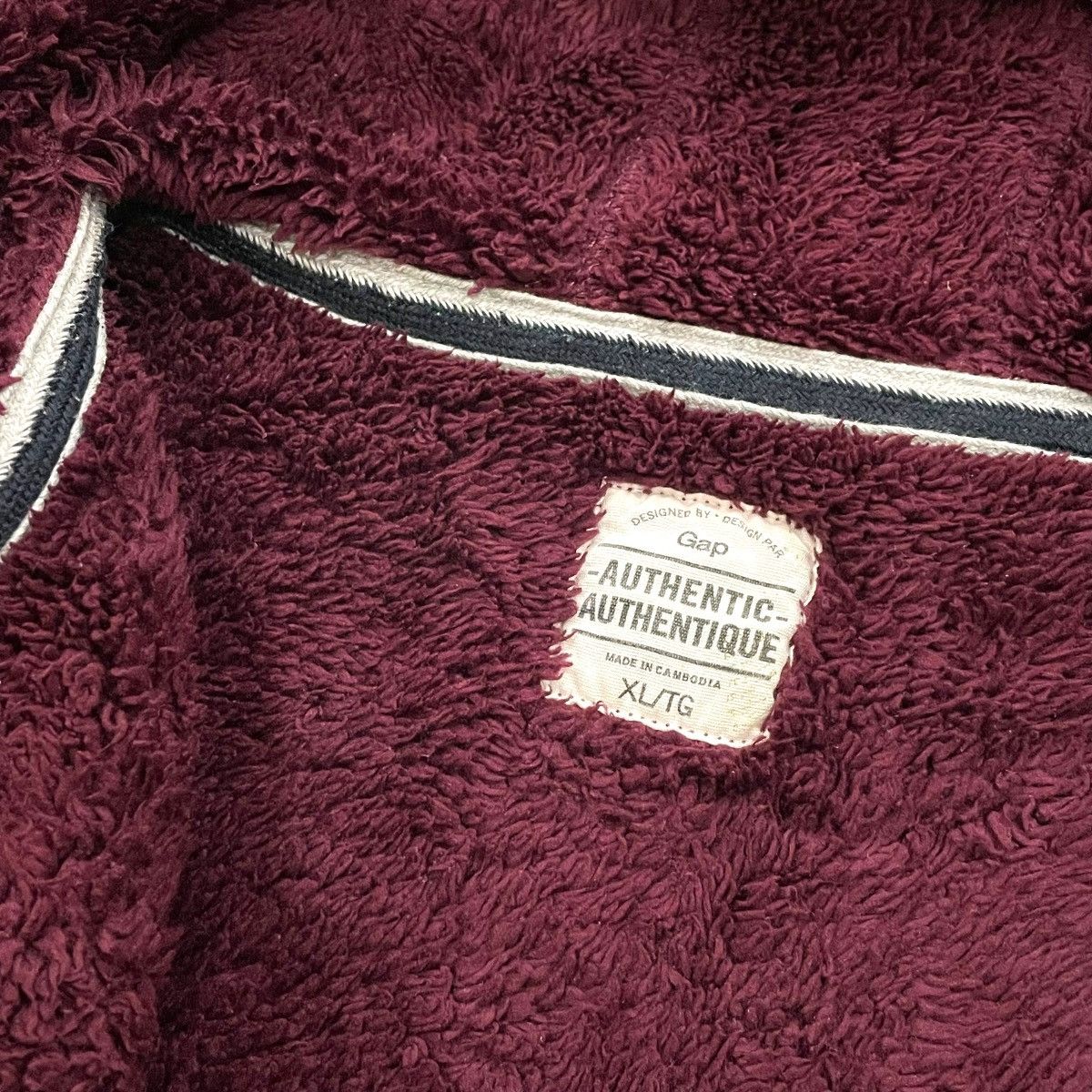 Gap × Vintage Vintage Gap Sherpa Fleece Jacket Full Zip Big Logo Hoodie Size US XL / EU 56 / 4 - 5 Thumbnail
