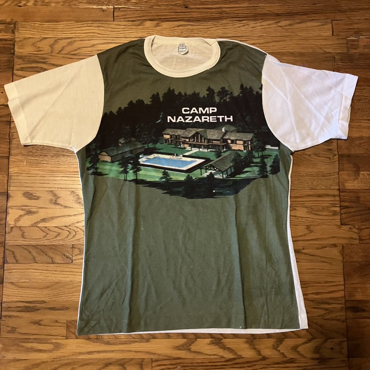 Vintage 1970s Camp Nazareth T-Shirt Size US S / EU 44-46 / 1 - 1 Thumbnail