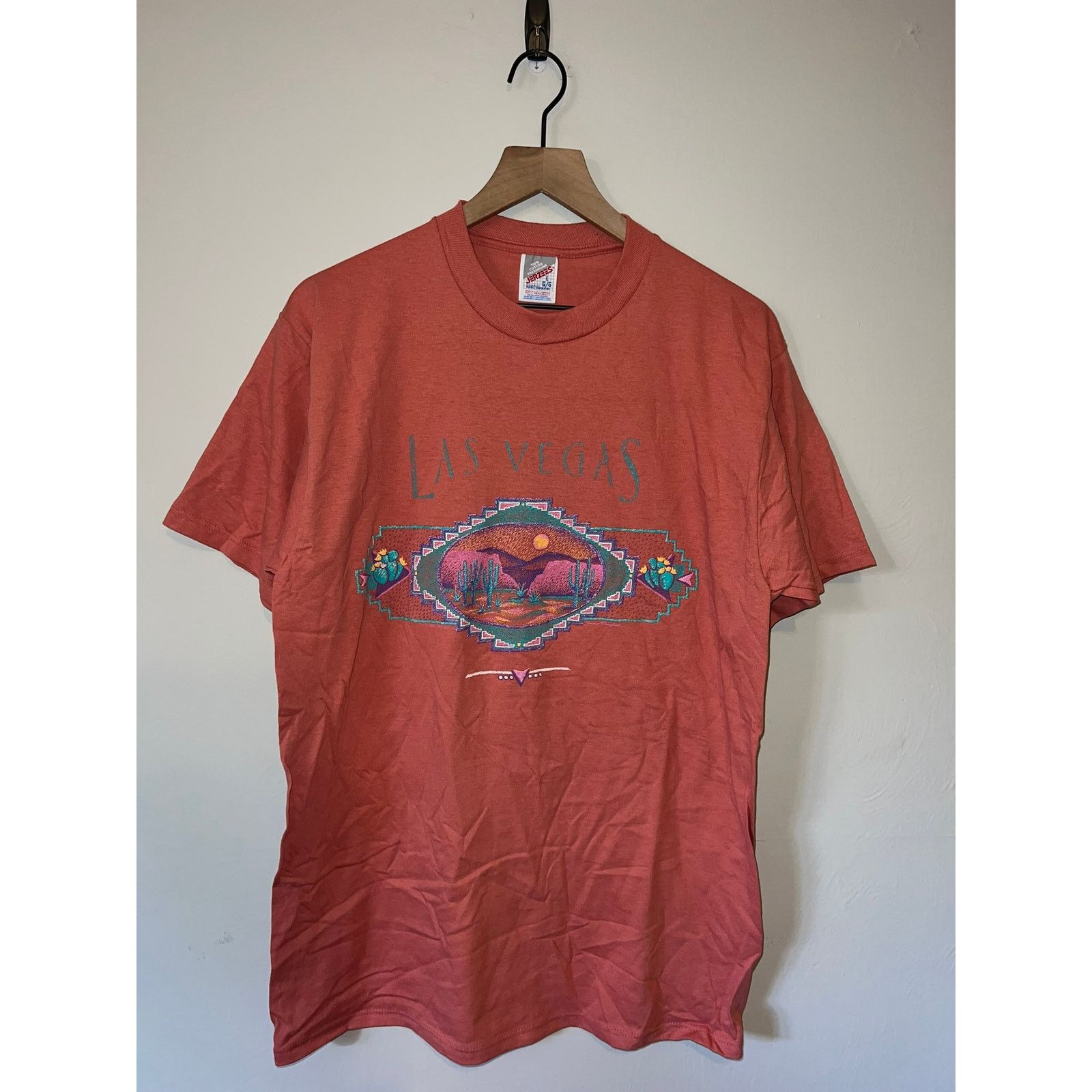 Jerzees Vintage Las Vegas Desert Shirt Pink Graphic VTG 1990s 90s L Size US L / EU 52-54 / 3 - 1 Thumbnail