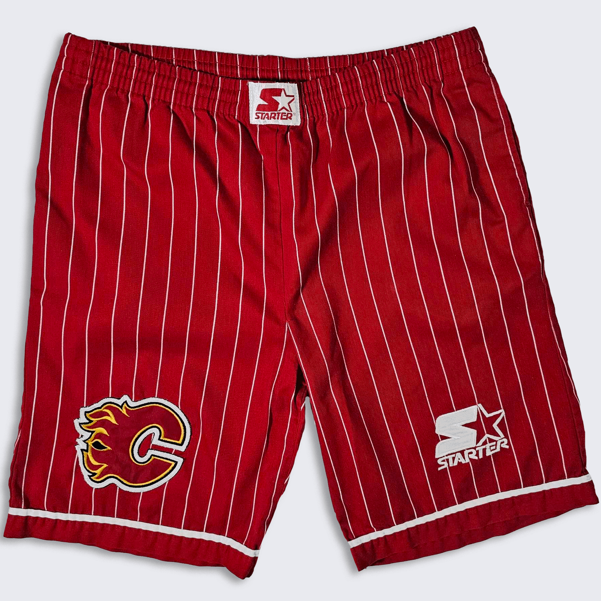 Starter × Vintage Calgary Flames Vintage 90s Starter Shorts Size US 36 / EU 52 - 1 Thumbnail