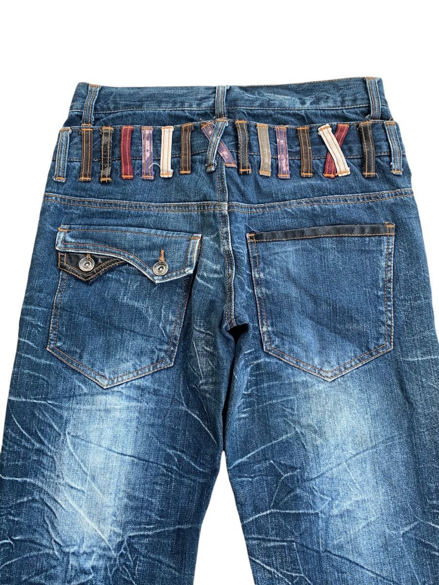 Japanese Brand NYLAUS DOUBLE WAIST MUDWAST DISTRESSED DENIM Size US 29 - 10 Thumbnail