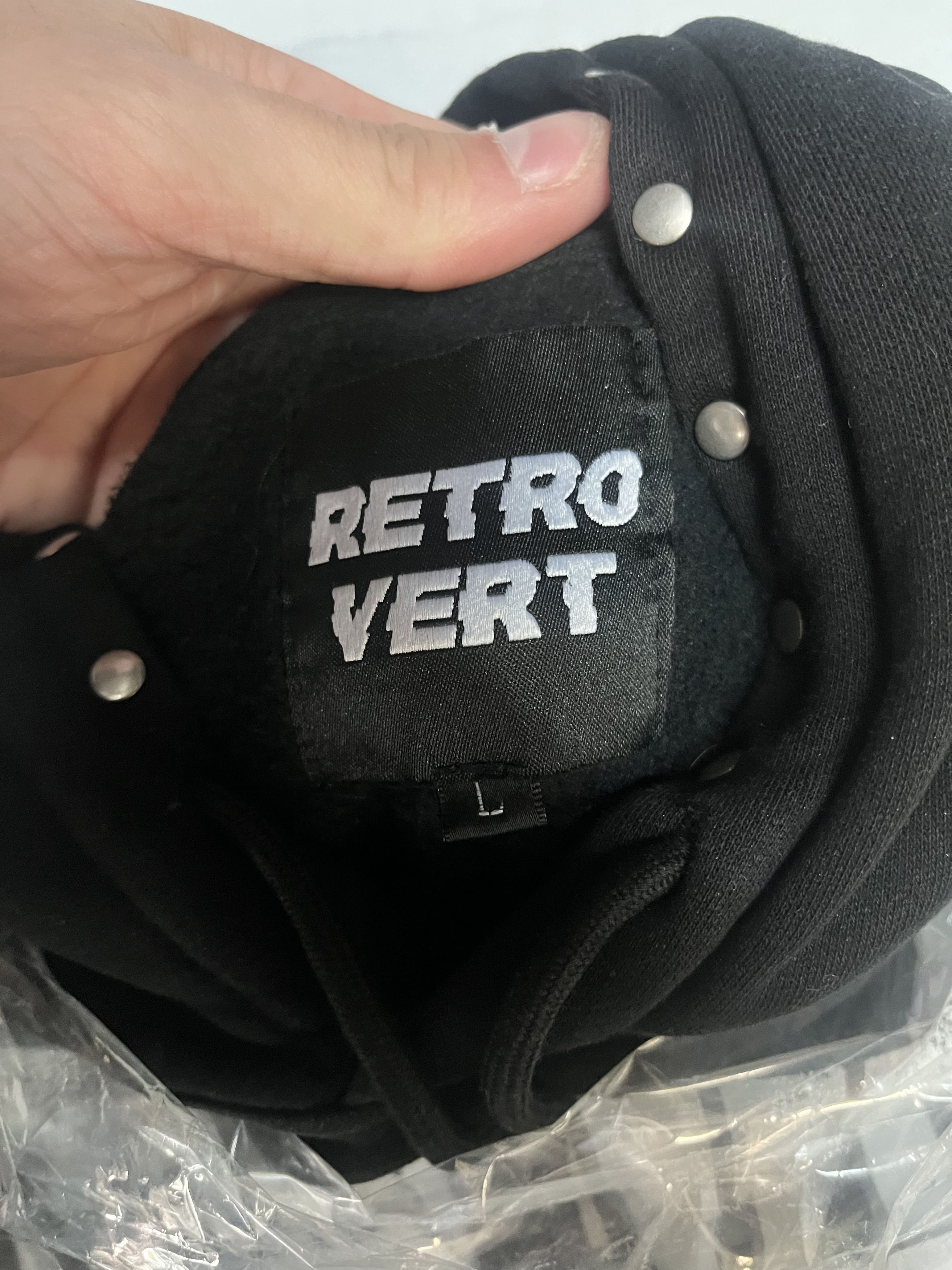 RETROVERT Black Studded Destruction Hoodie Size US L / EU 52-54 / 3 - 2 Thumbnail