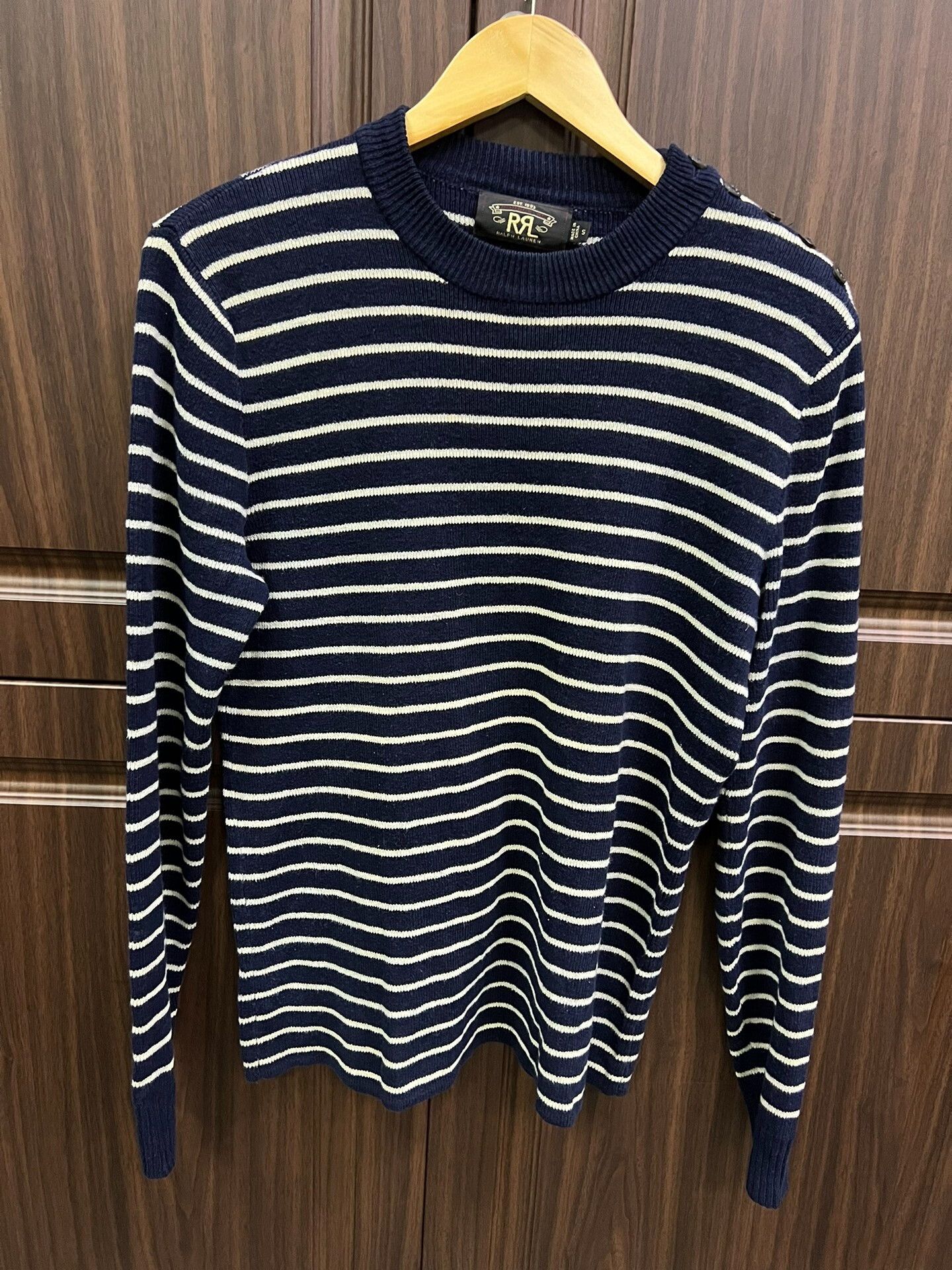 RRL Ralph Lauren striped navy sweater by RRL Size US S / EU 44-46 / 1 - 1 Thumbnail