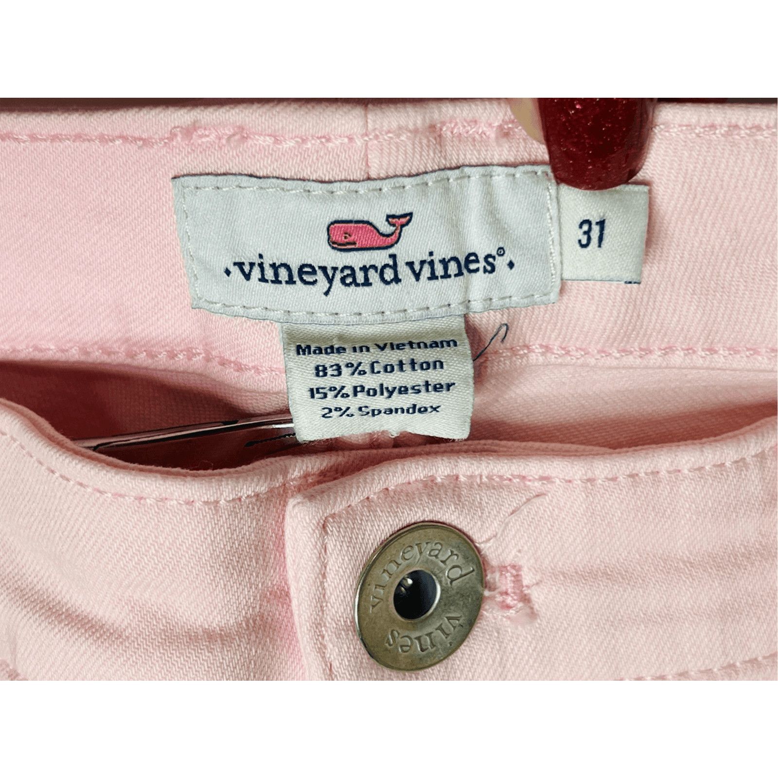 Vineyard Vines Vineyard Vines High Rise Stretch Skinny Jean Pink 31 Casual Size 31" - 2 Thumbnail