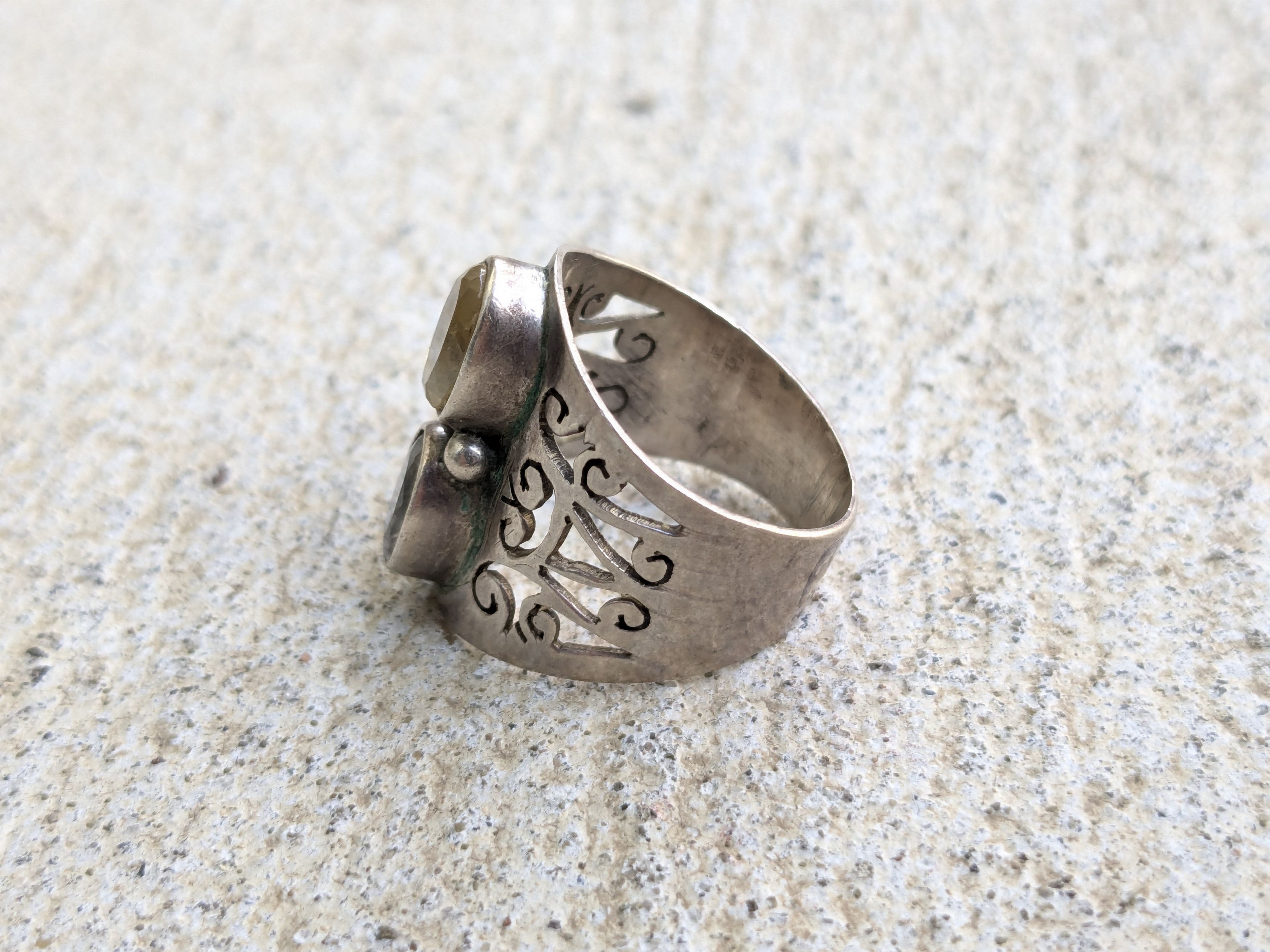 Jewelry × Sterling Silver Vintage Sterling Silver Ring 7 Citrine Size ONE SIZE - 4 Thumbnail